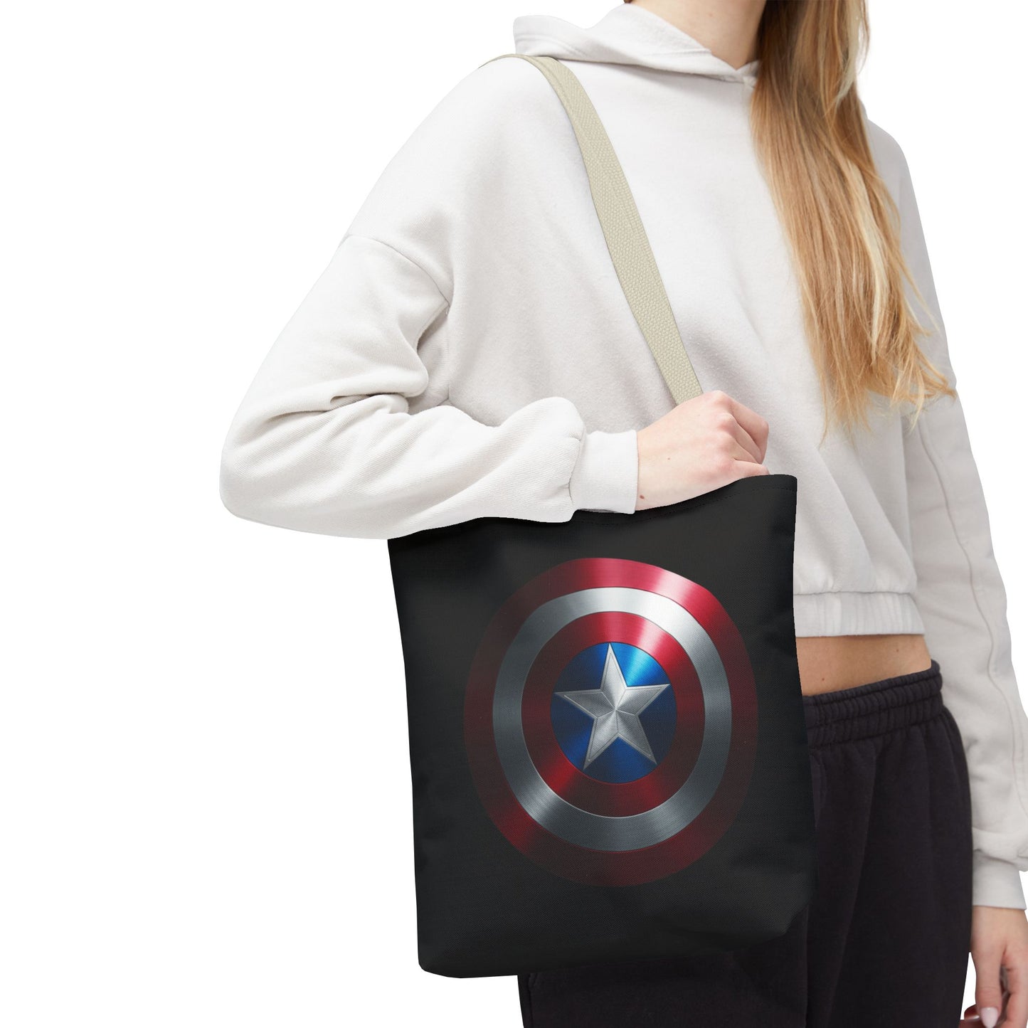 Heroic Shield Tote Bag - Stylish Marvel-Inspired Carryall for Fans