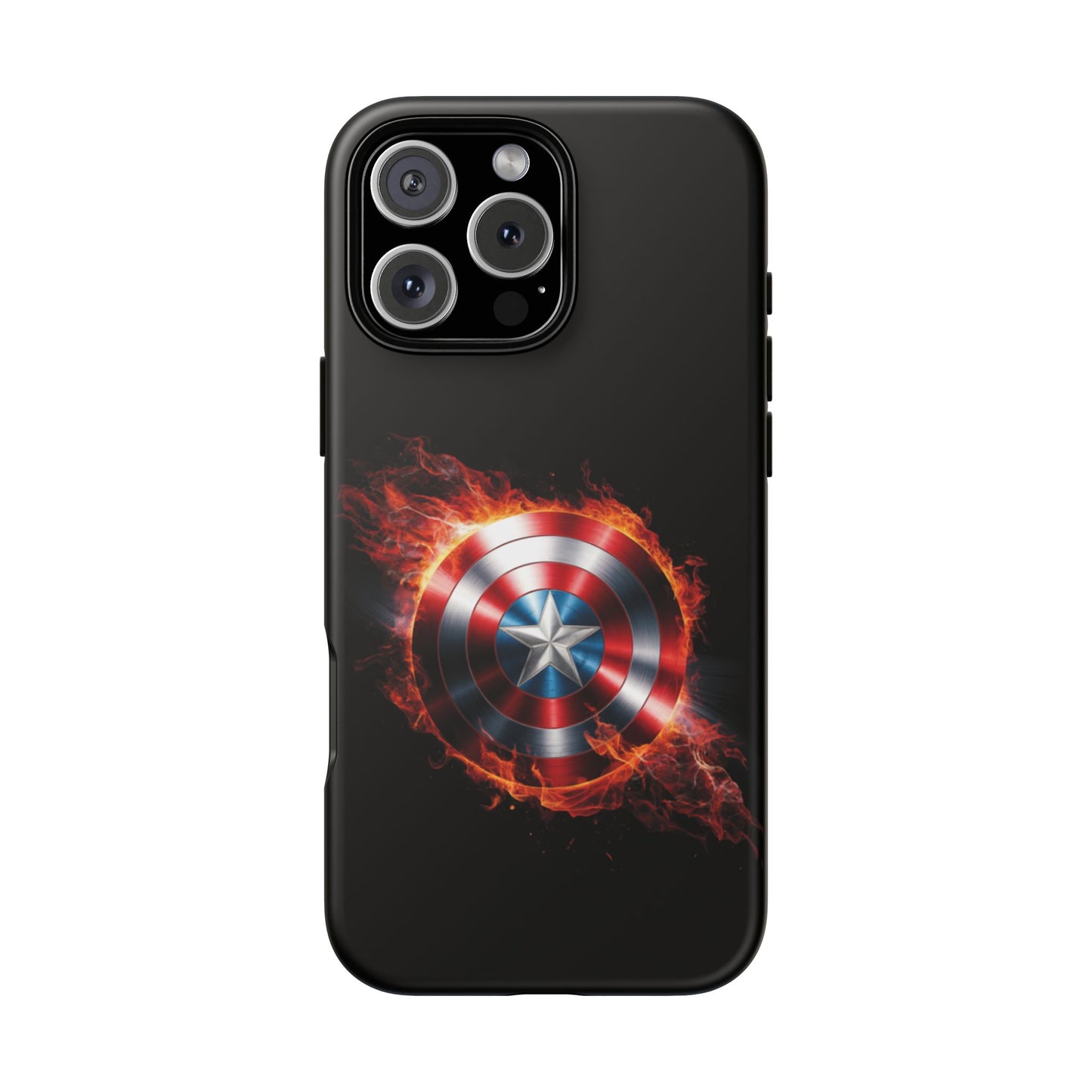 iPhone Case - Captain America Shield in Flames