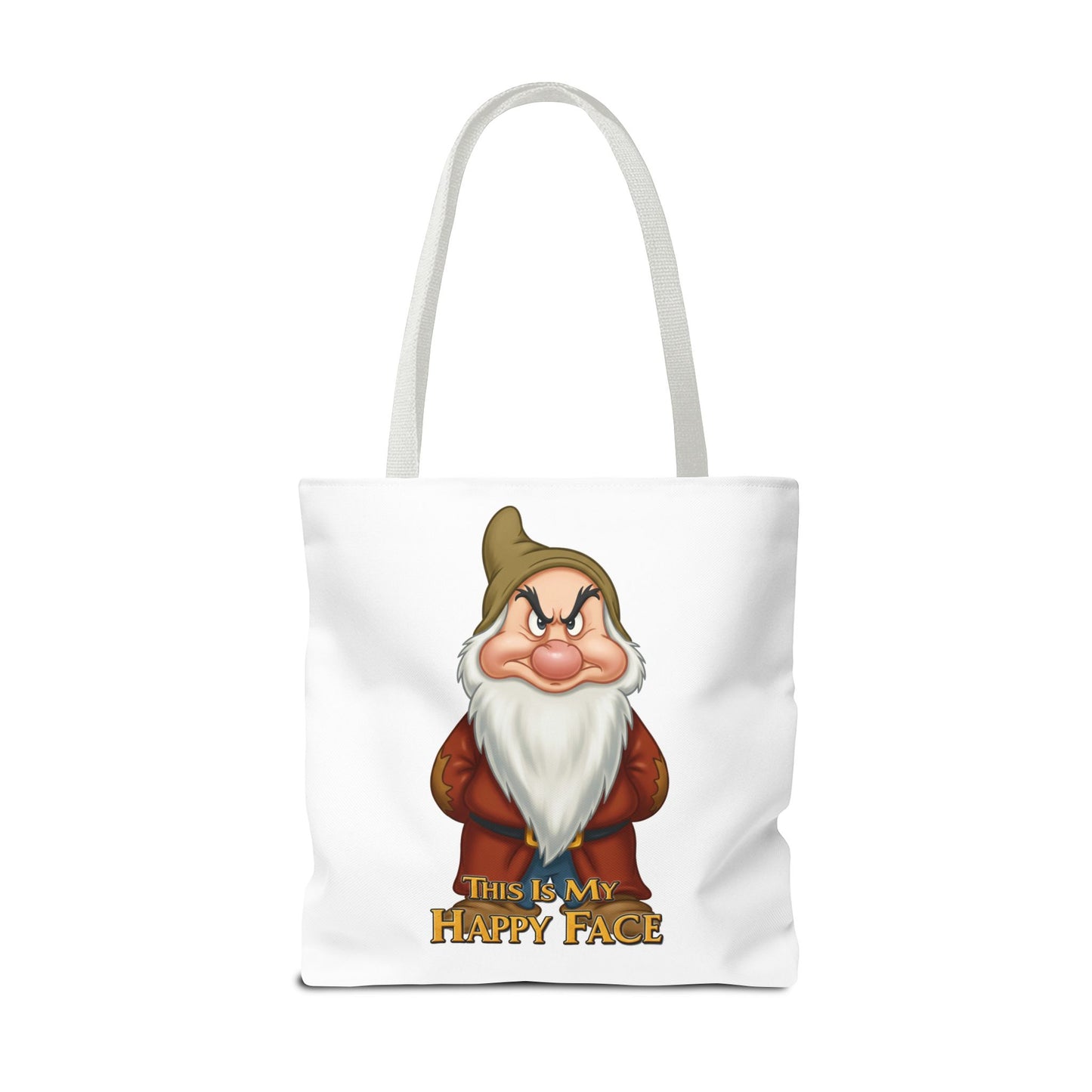 Grumpy Dwarf Tote Bag - "This Is My Happy Face"