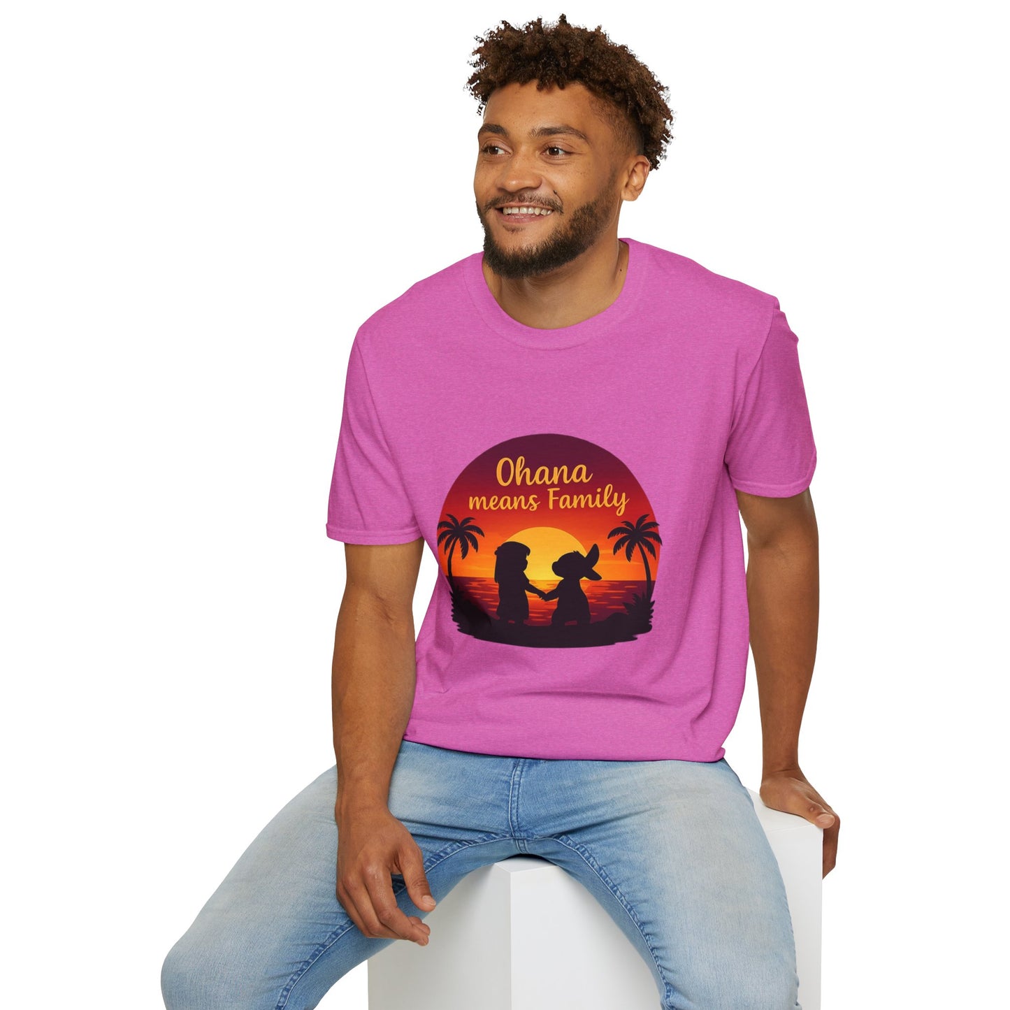 Ohana Means Family Shirt - Cute Sunset Graphic Tee, Hawaiian Family Quote Shirt, Family Inspired T-Shirt, Matching Vacation Outfit