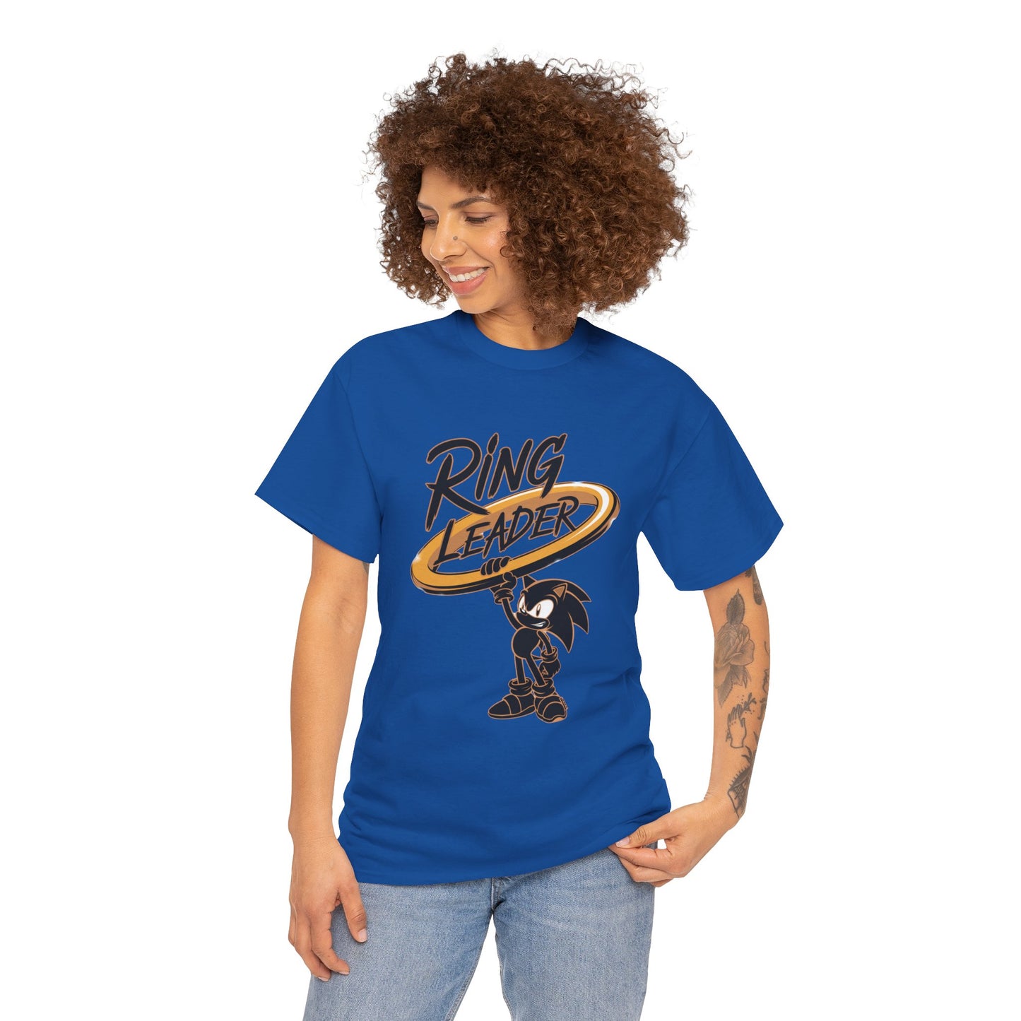 Ring Leader Video Game Shirt – Fast Speed Hero Holding Gold Ring – Retro Gamer Graphic Tee for Arcade, Anime, and Gaming Fans