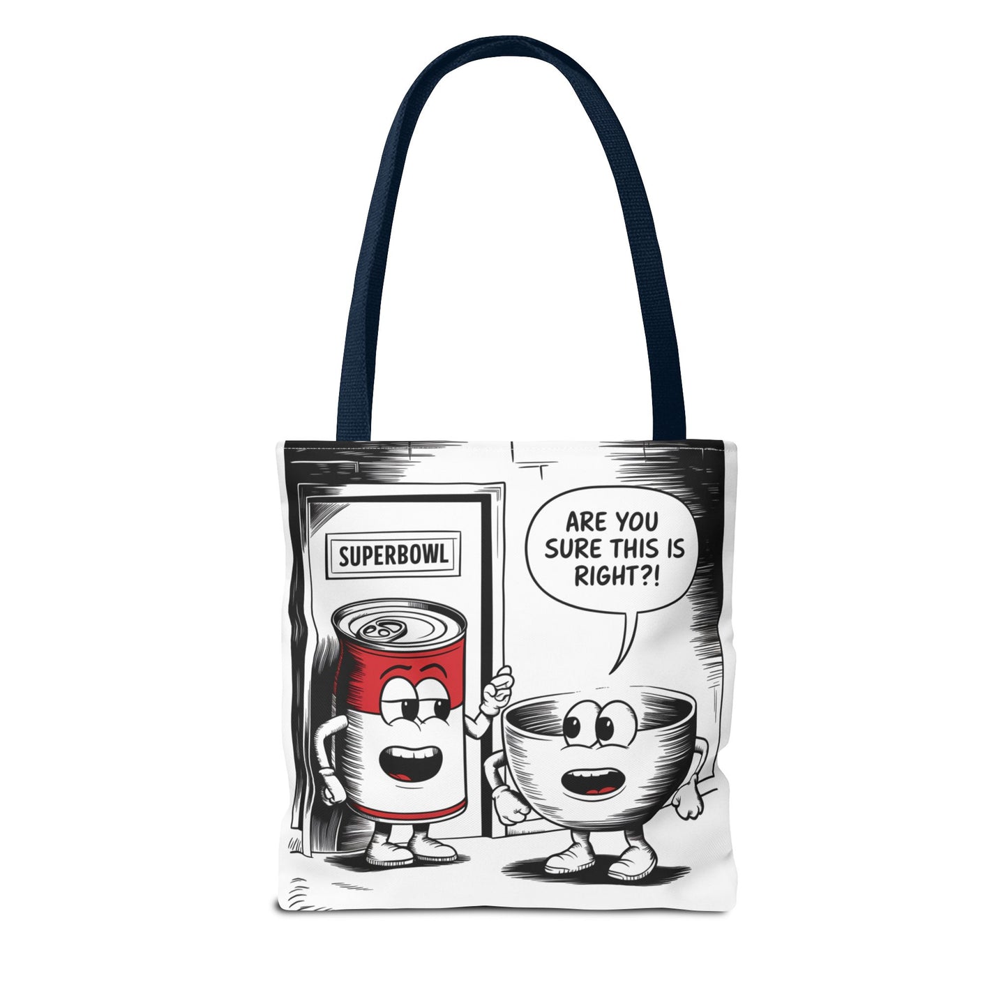 Tote Bag - Comic Superbowl Soup Design