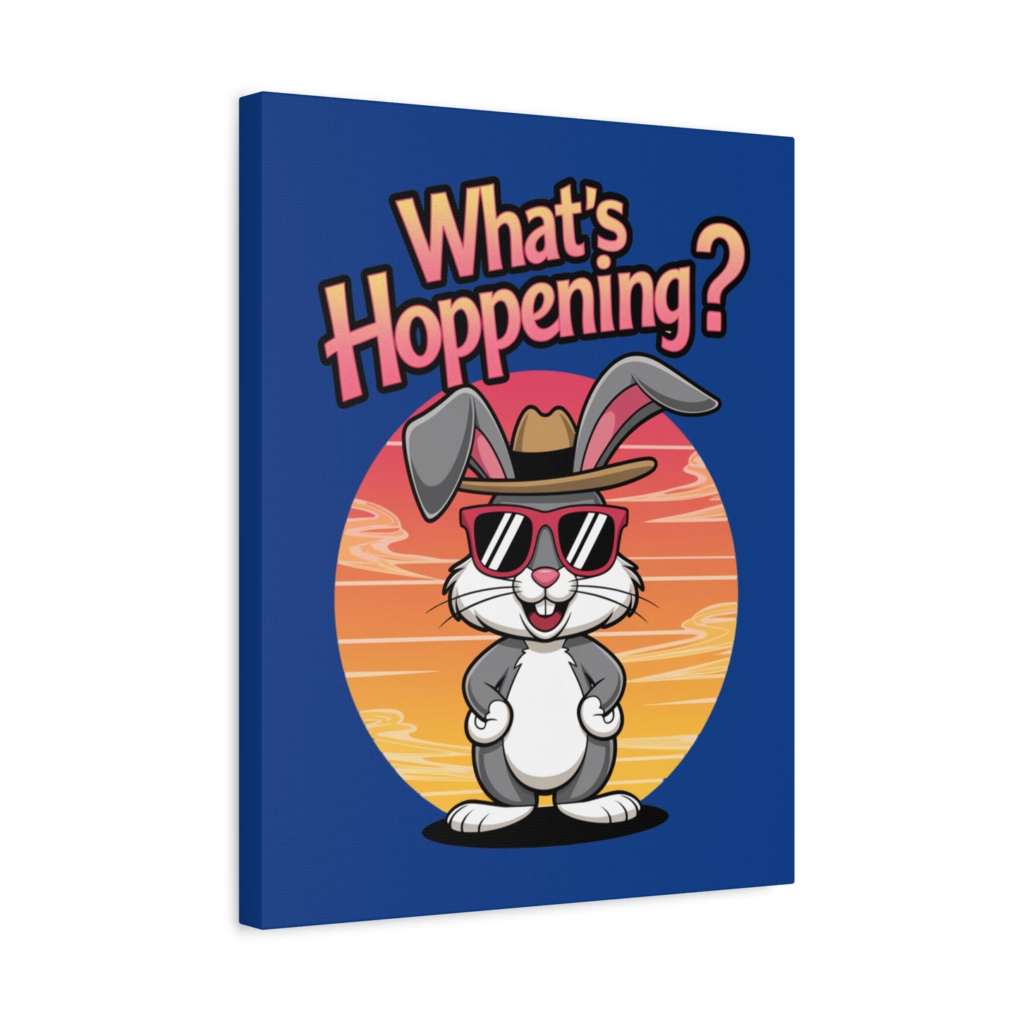 What's Hoppening Canvas Art; Bunny Art; Rabbit Canvas