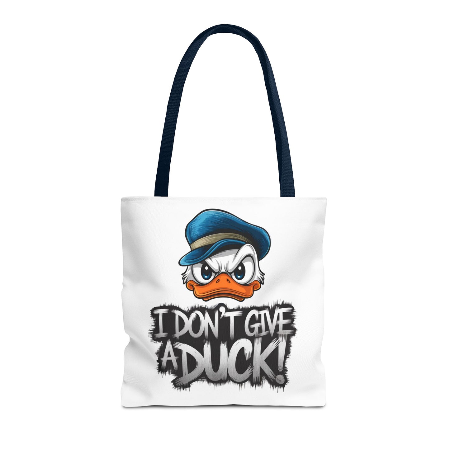 Funny Grumpy Duck Tote Bag | I Don’t Give A Duck Canvas Tote | Eco Reusable Cotton Gift Tote | Cute Animal Humor Market Bag