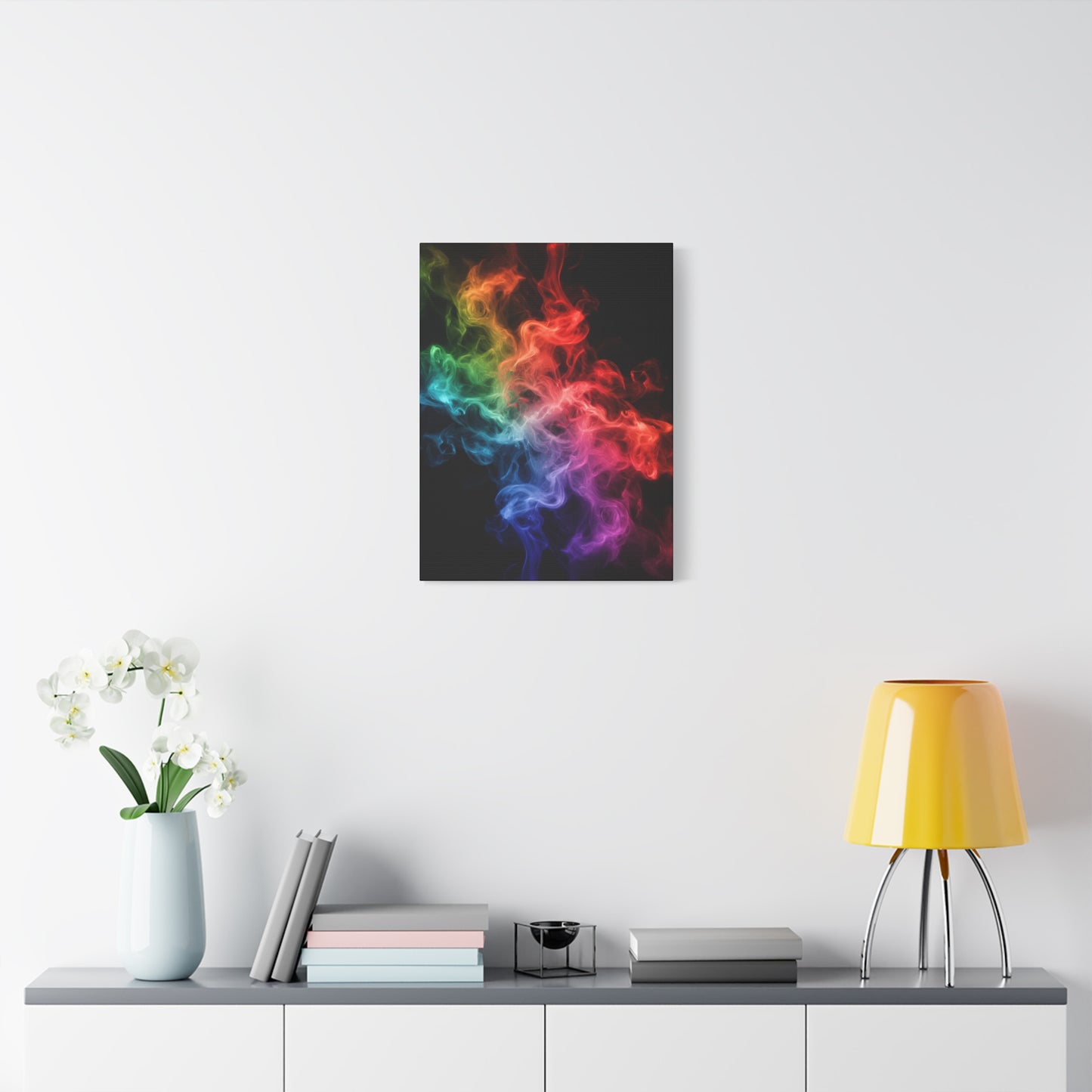 Canvas Wall Art Colorful Smoke Streak