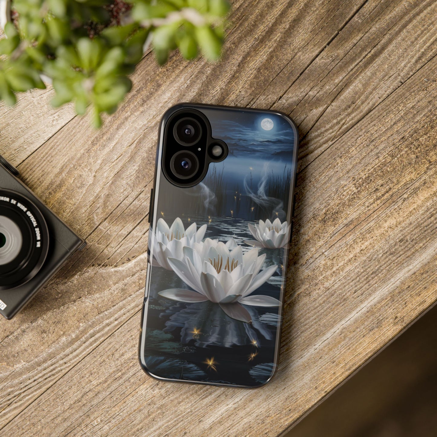 iPhone Case - Water Lilies Moonlight Design