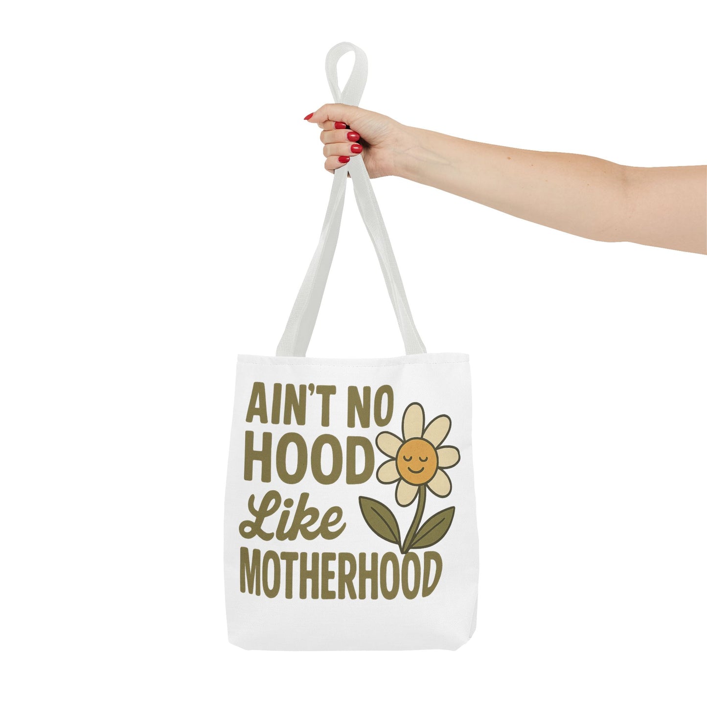 Motherhood Tote Bag with Flower Design Mother's Day Bag Tote for Mom Reusable Shopping Bag