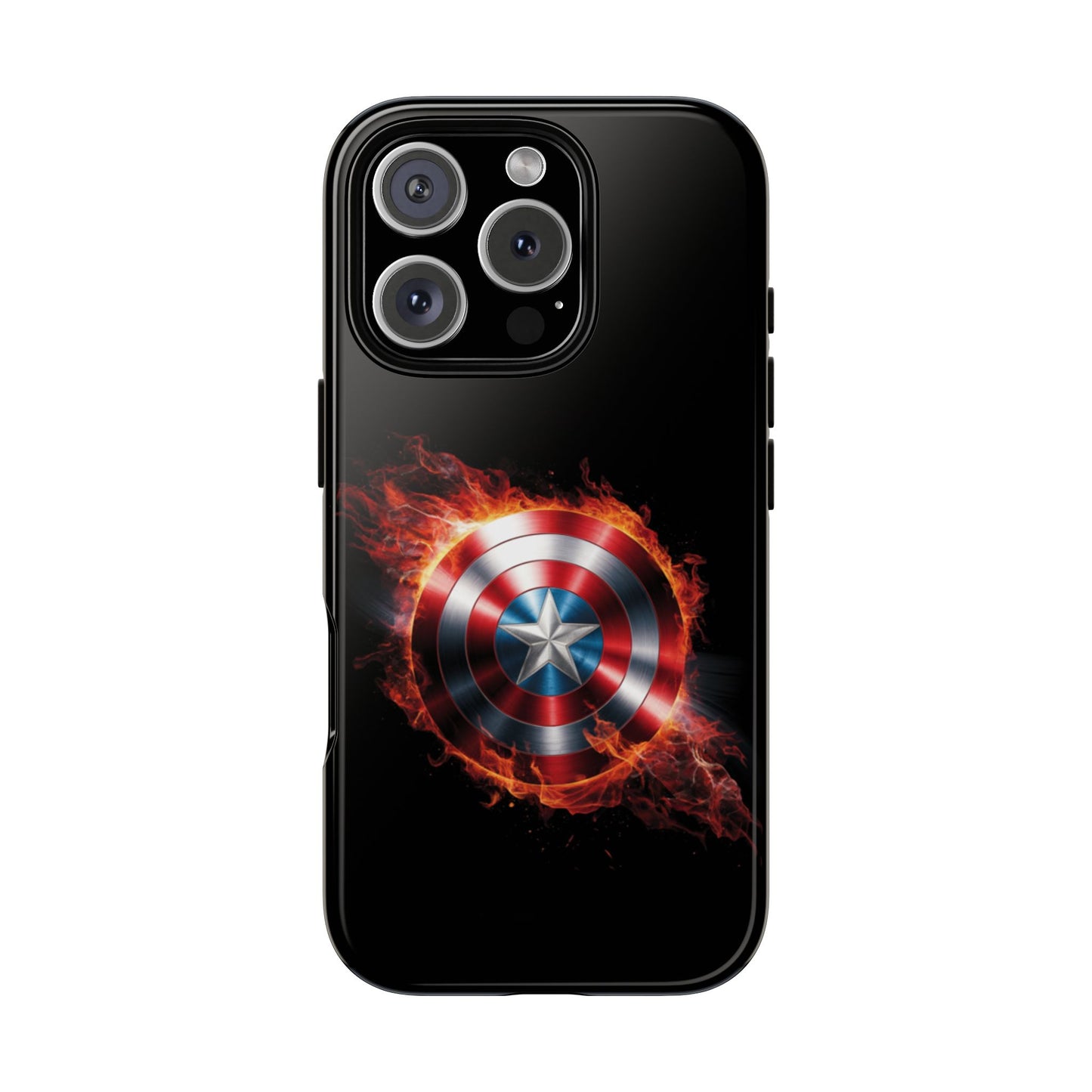 iPhone Case - Captain America Shield in Flames