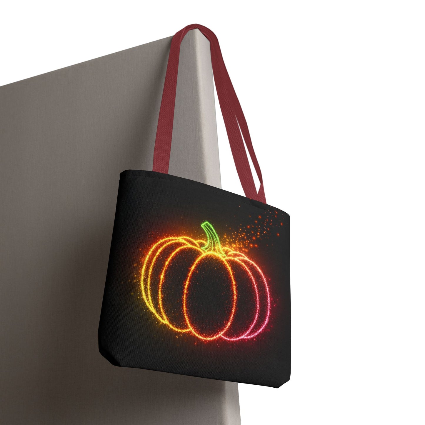 Neon Pumpkin Tote Bag, Halloween Tote, Fall Aesthetic Trick Or Treat Bag, Spooky Season Accessory, Pumpkin Bag, Fall Gift Idea