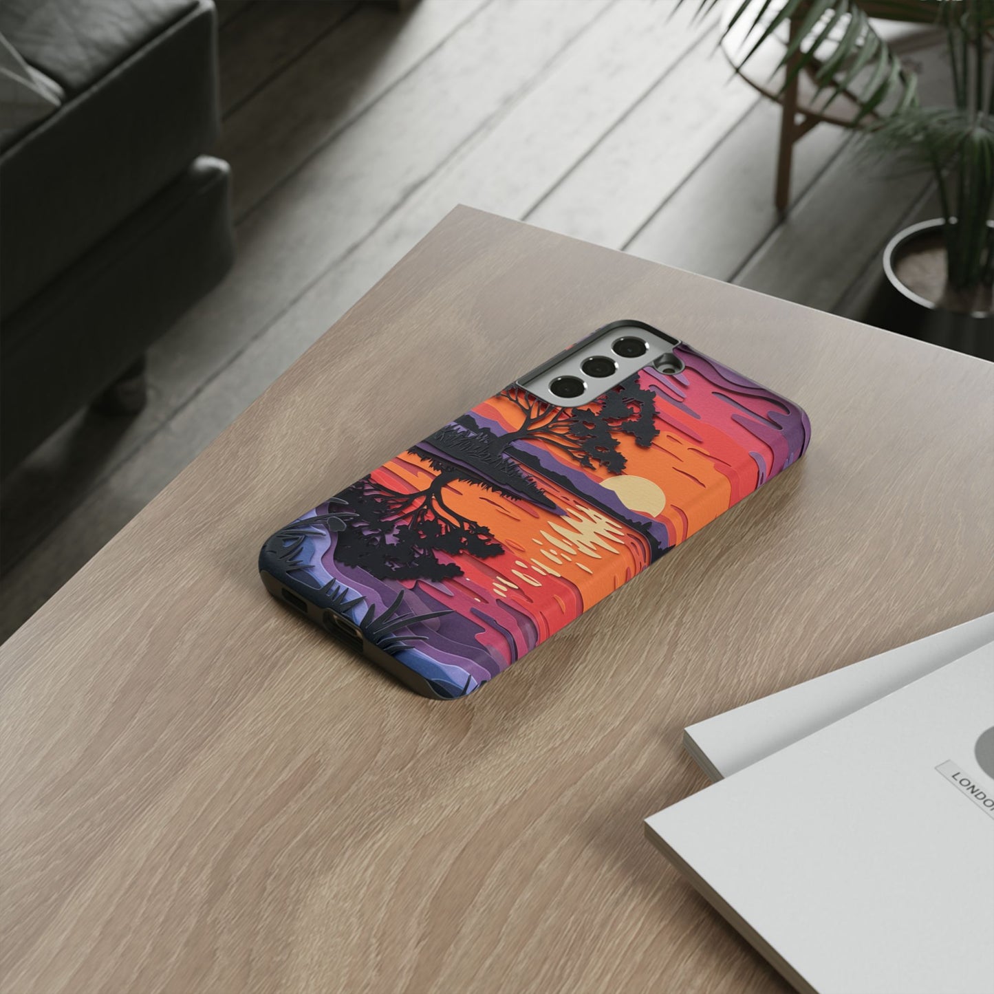 Samsung Galaxy Case - Colorful Paper Art Sunset
