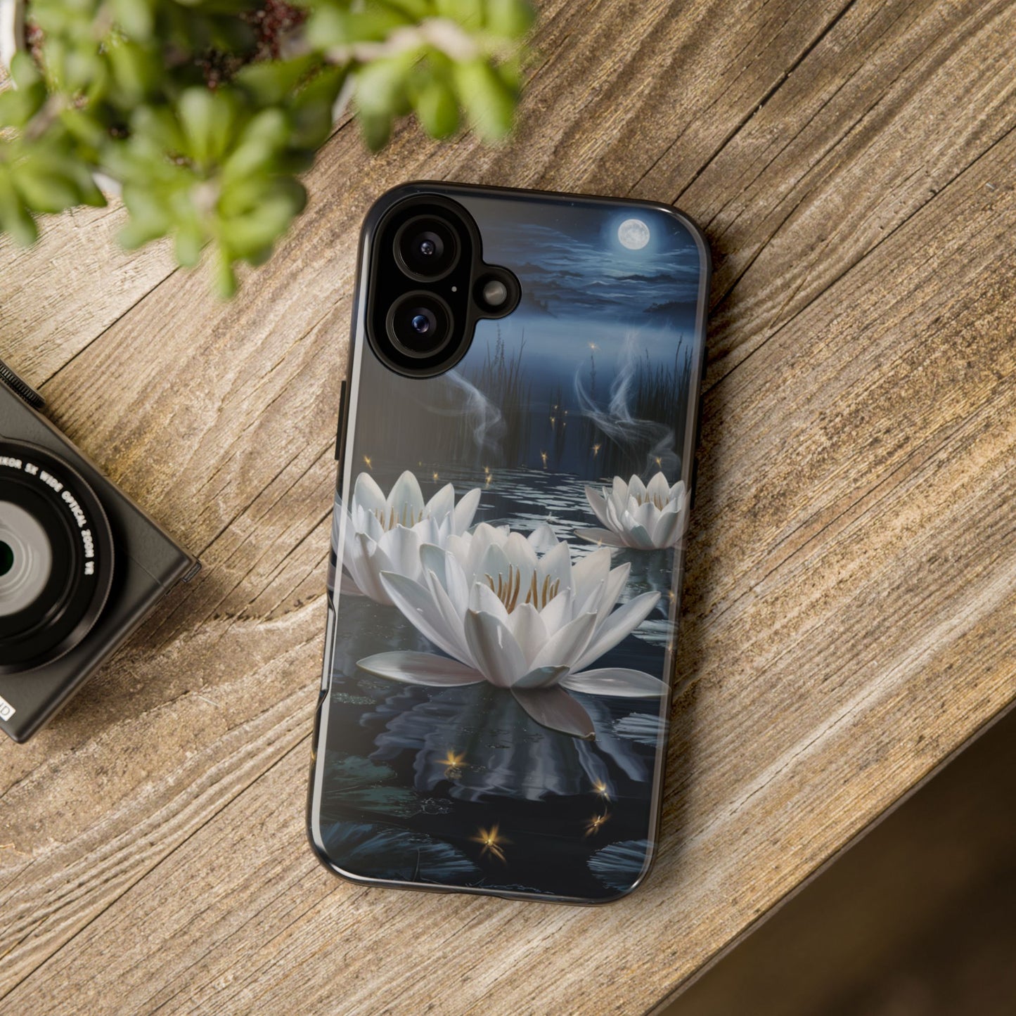 iPhone Case - Water Lilies Moonlight Design