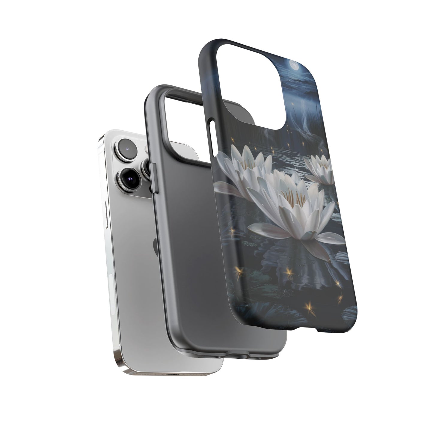iPhone Case - Water Lilies Moonlight Design