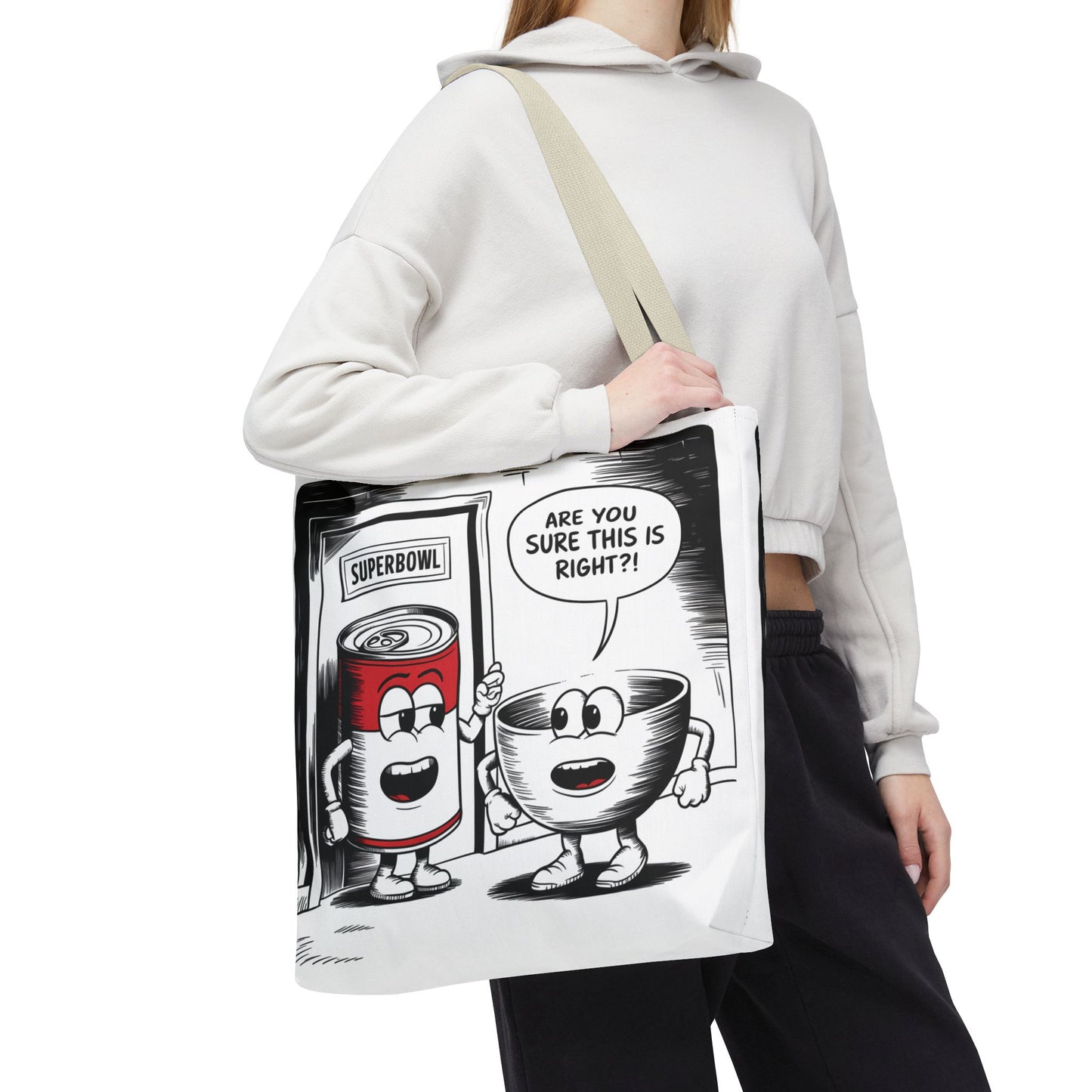 Tote Bag - Comic Superbowl Soup Design