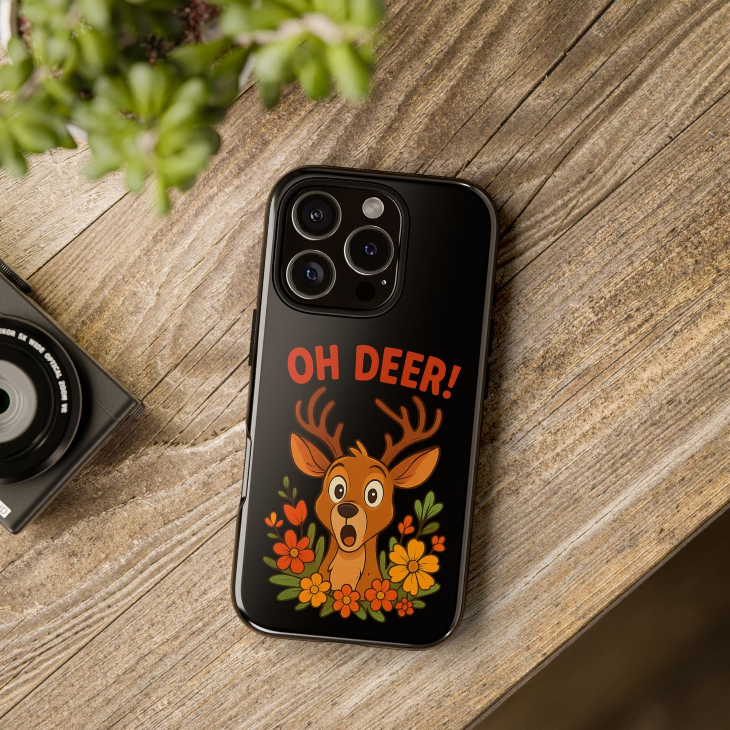 iPhone Case - Startled Deer 'Oh Deer' Nature Lover Phone Case Funny iPhone Accessory