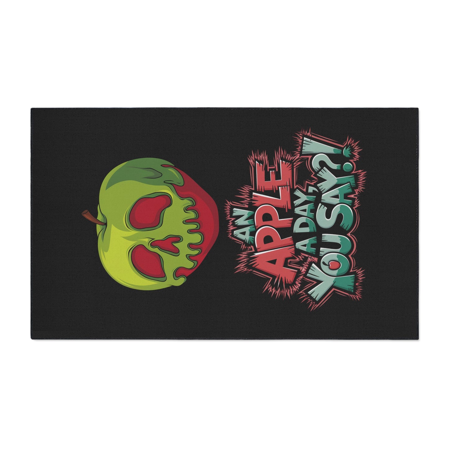 Floor Mat - Poison Apple 'An Apple a Day You Say' Fun Design