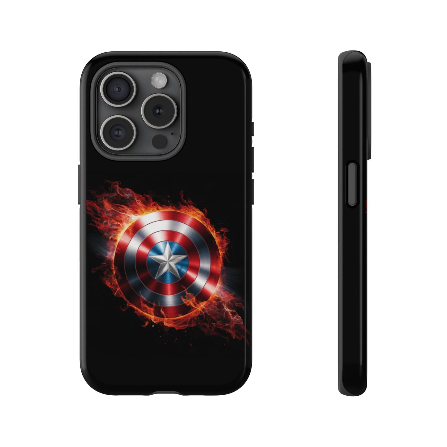 iPhone Case - Captain America Shield in Flames