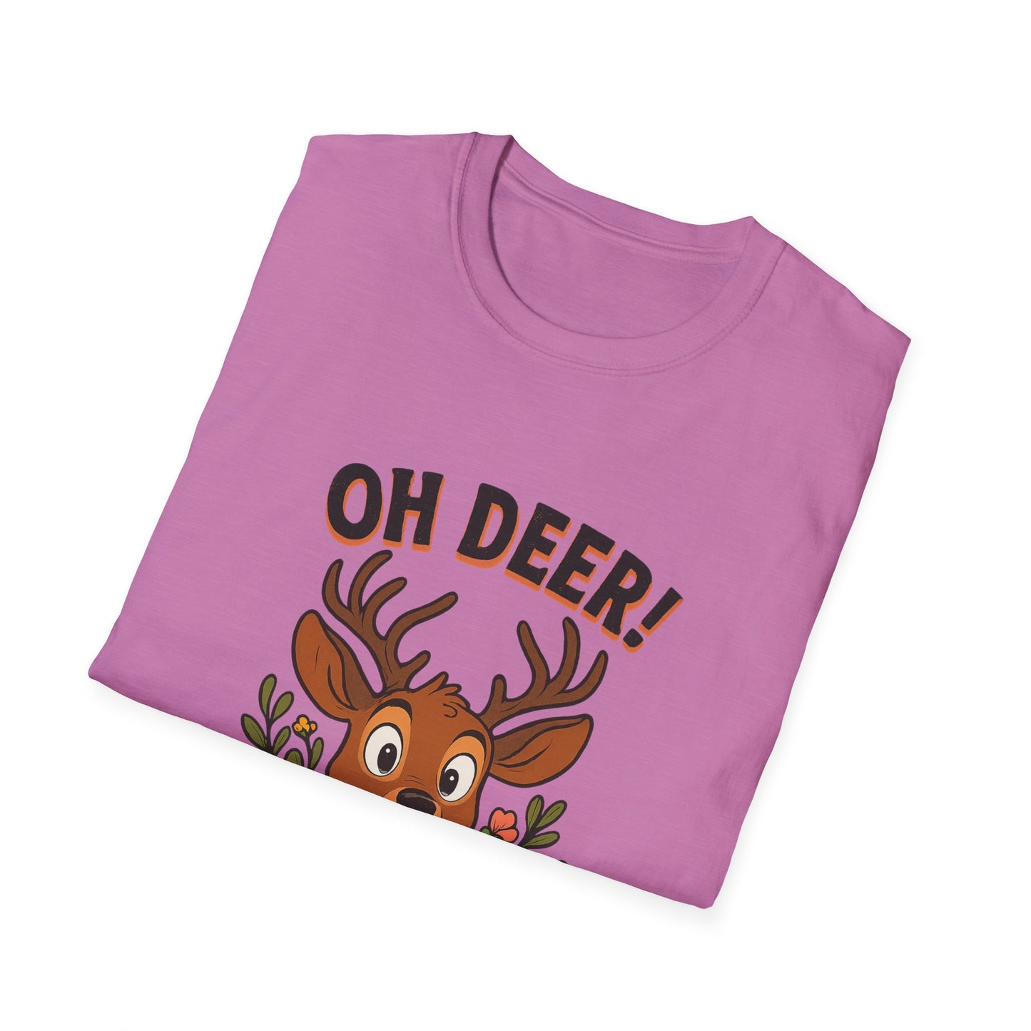 Oh Deer! Cute Floral Deer Graphic Tee | Funny Animal Lover Gift, Personalized, Nature Woodland Shirt, Deer Mom | Gift for Her Him