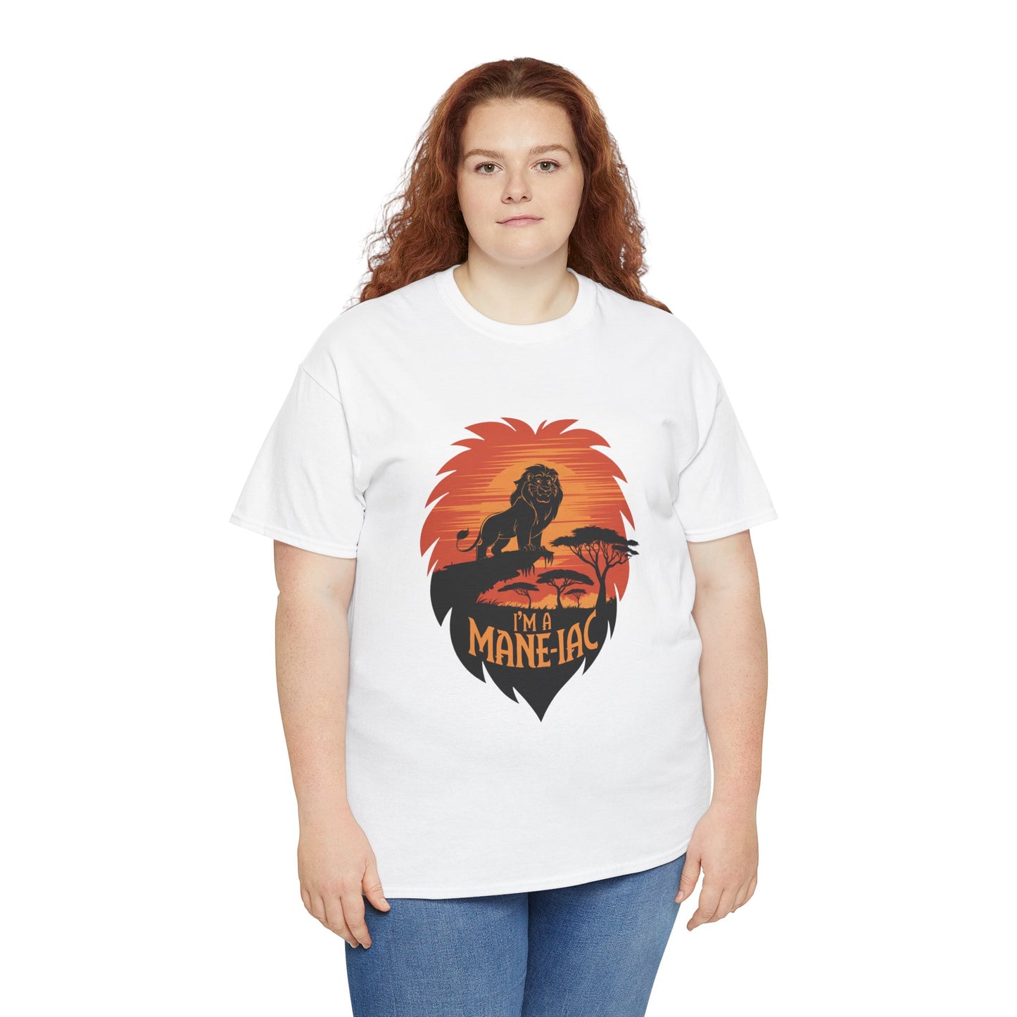 I’m a Mane-iac Lion Classic Fit Tee – Clean Stylized Animal Art, Funny Mane Pun, Everyday Quiet Luxury, Perfect for Smart Casual Looks