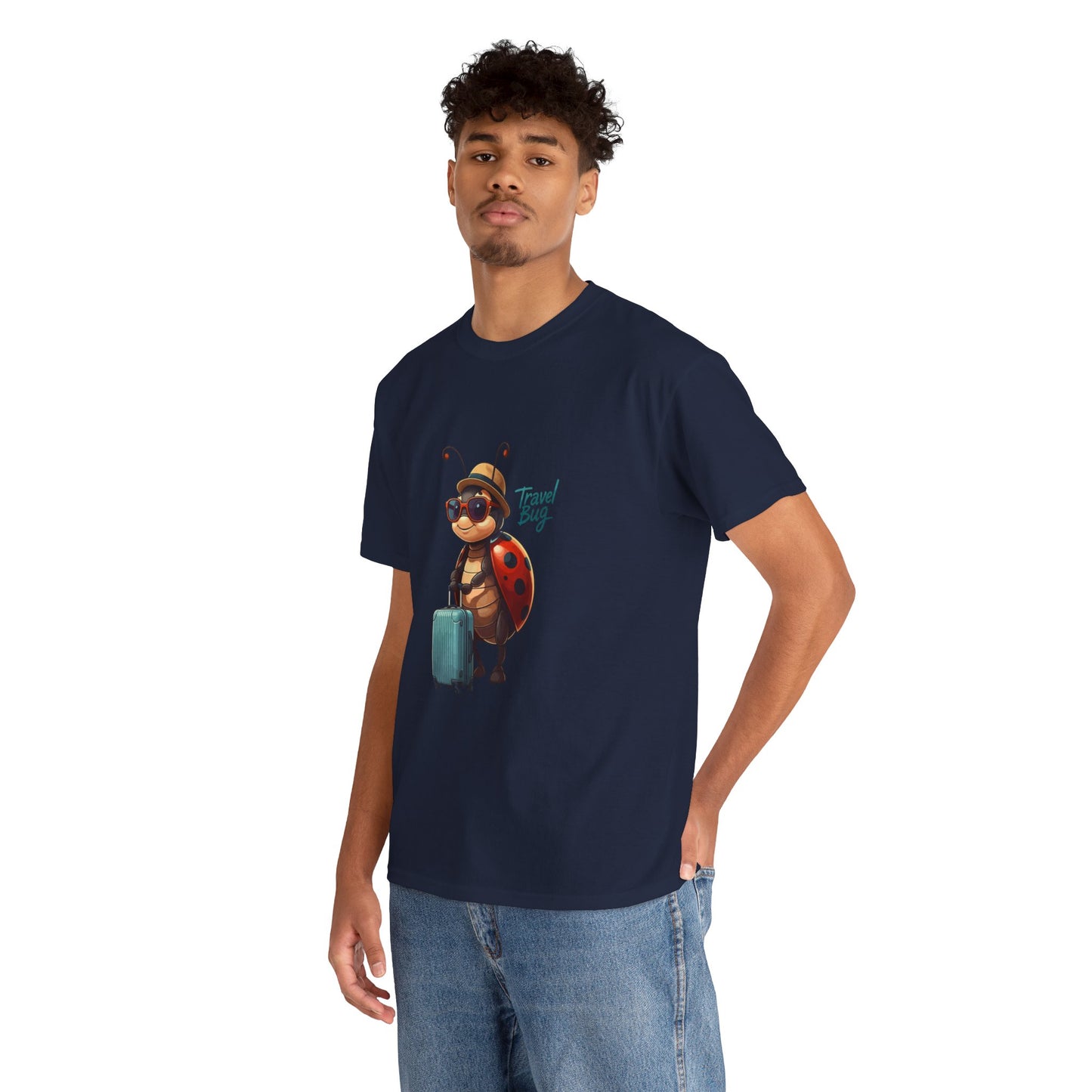 Travel Bug T-Shirt – Cute Ladybug Travel Tee | Funny Wanderlust Shirt for Travel Lovers | Unisex Graphic Tee Gift for Adventurers