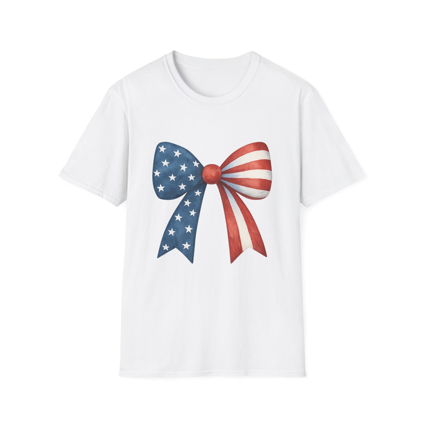 Patriotic Bow USA T-Shirt | 4th of July Shirt | American Flag Bow Tee | Independence Day Shirt | July 4th Graphic Tee | USA Pride Shirt