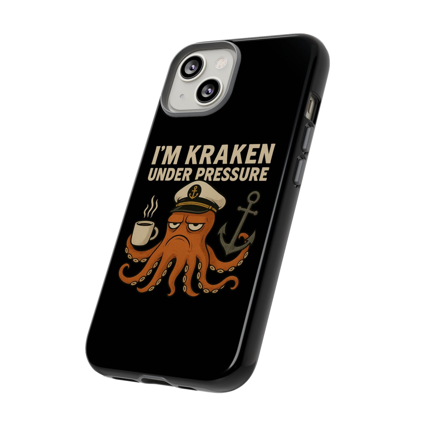 iPhone Case Stressed Octopus 'I'm Kraken Under Pressure' Nautical Phone Case Beach iPhone Case Ocean Themed Case
