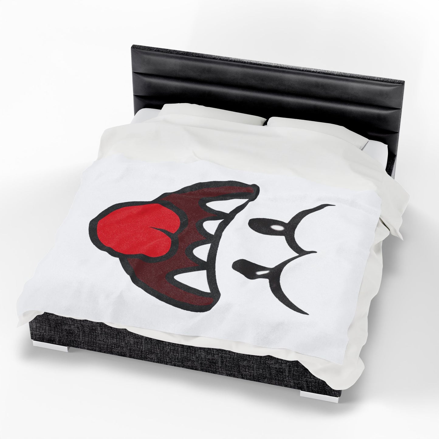 Funny Ghost Face Blanket, Spooky Halloween Throw, Creepy Gamer Room Bedding, Novelty Tongue Out Ghost Bedspread, Cool Cozy Horror Decor