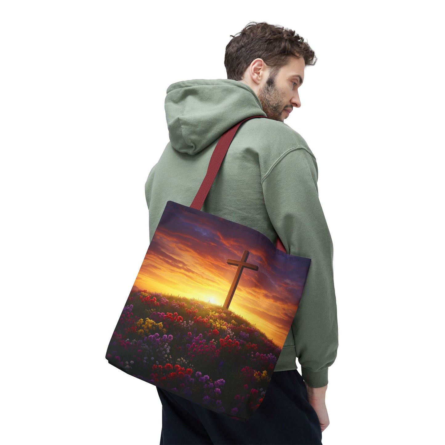Da Vinci Cross Tote Bag Christian Bag Spiritual Tote Religious Tote Bag
