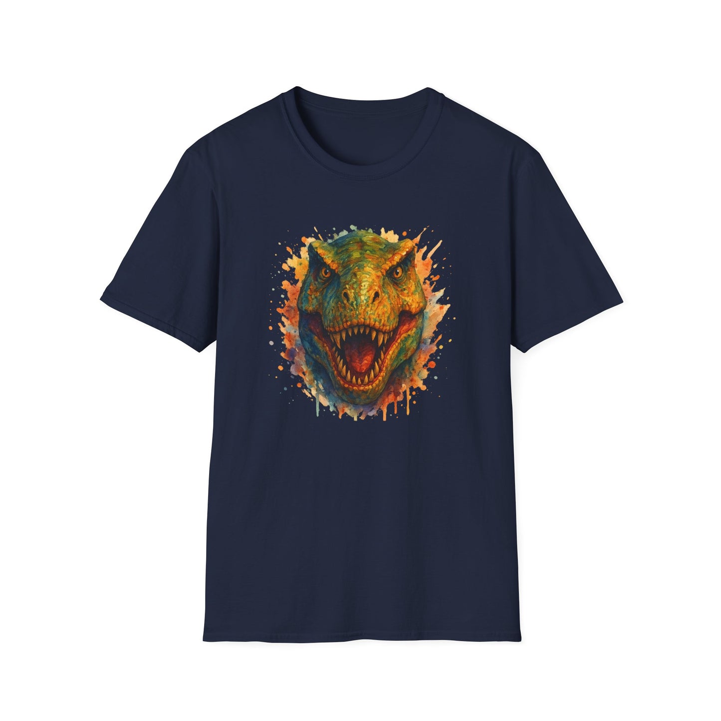 Watercolor T-Rex T-Shirt | Psychedelic Dinosaur Tee | Prehistoric Rainbow Dino Gift | Unisex Cotton Graphic Shirt Jurassic Tee