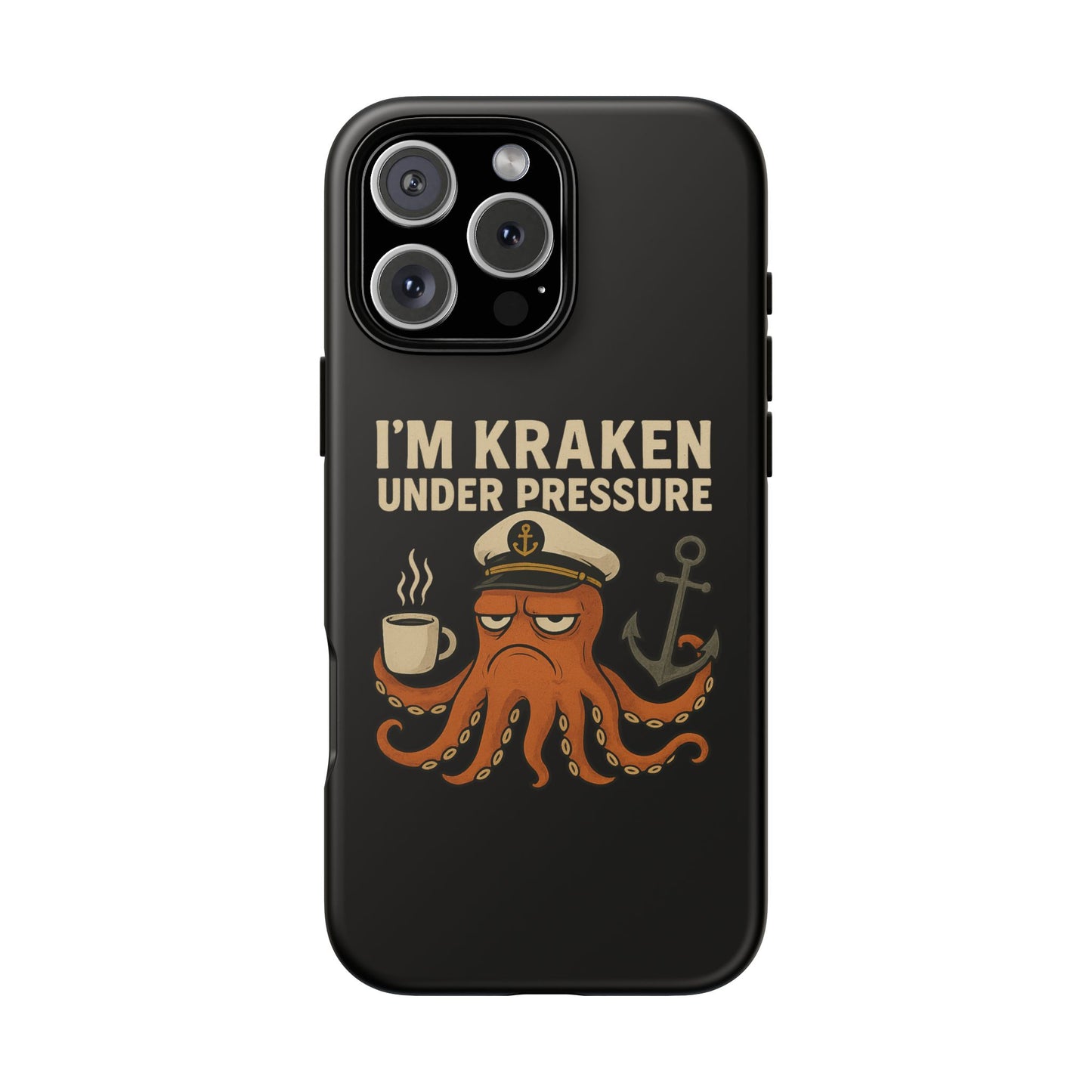 iPhone Case Stressed Octopus 'I'm Kraken Under Pressure' Nautical Phone Case Beach iPhone Case Ocean Themed Case