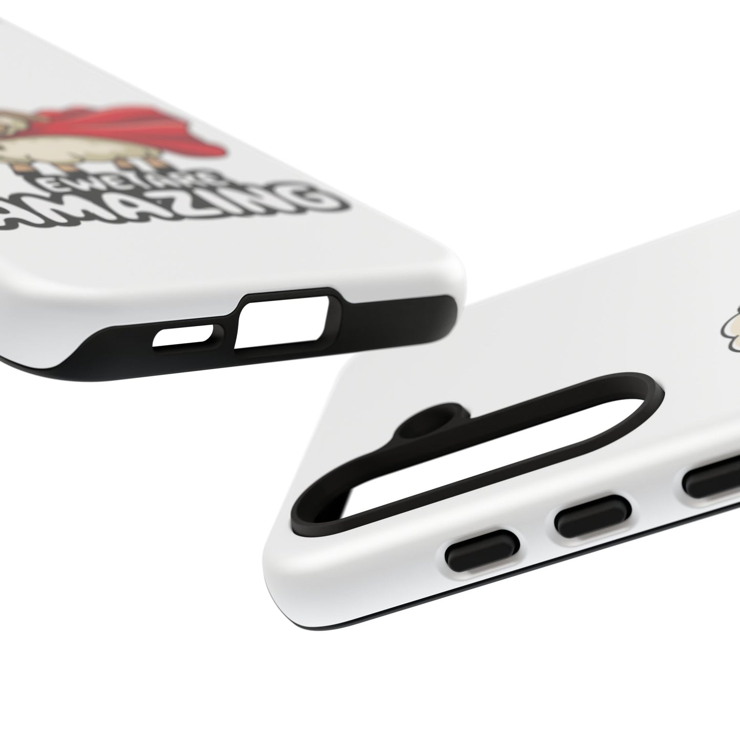 Funny Samsung Case - Cute Sheep Phone Cover - "Ewe Are Amazing" Gift for Her or Him - Animal Pun Superhero Case - Samsung Case