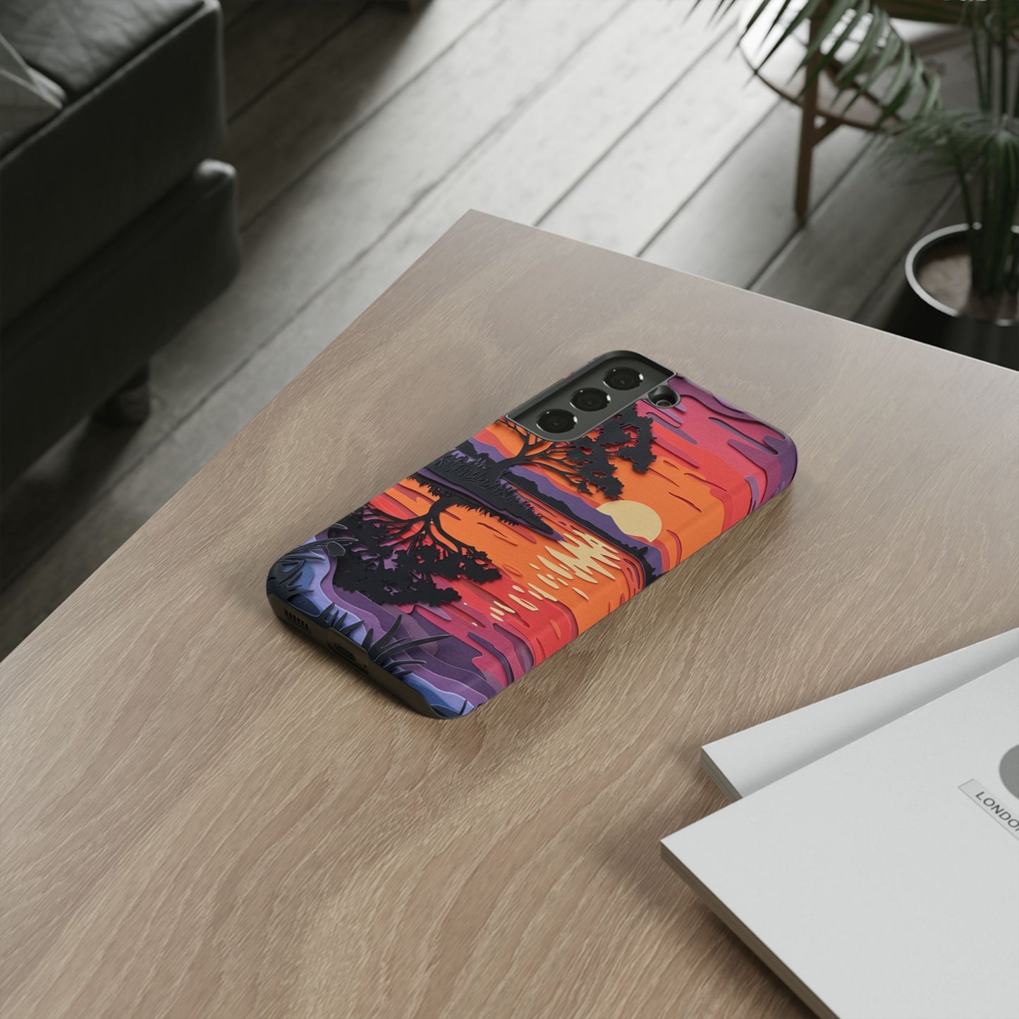 Samsung Galaxy Case - Colorful Paper Art Sunset
