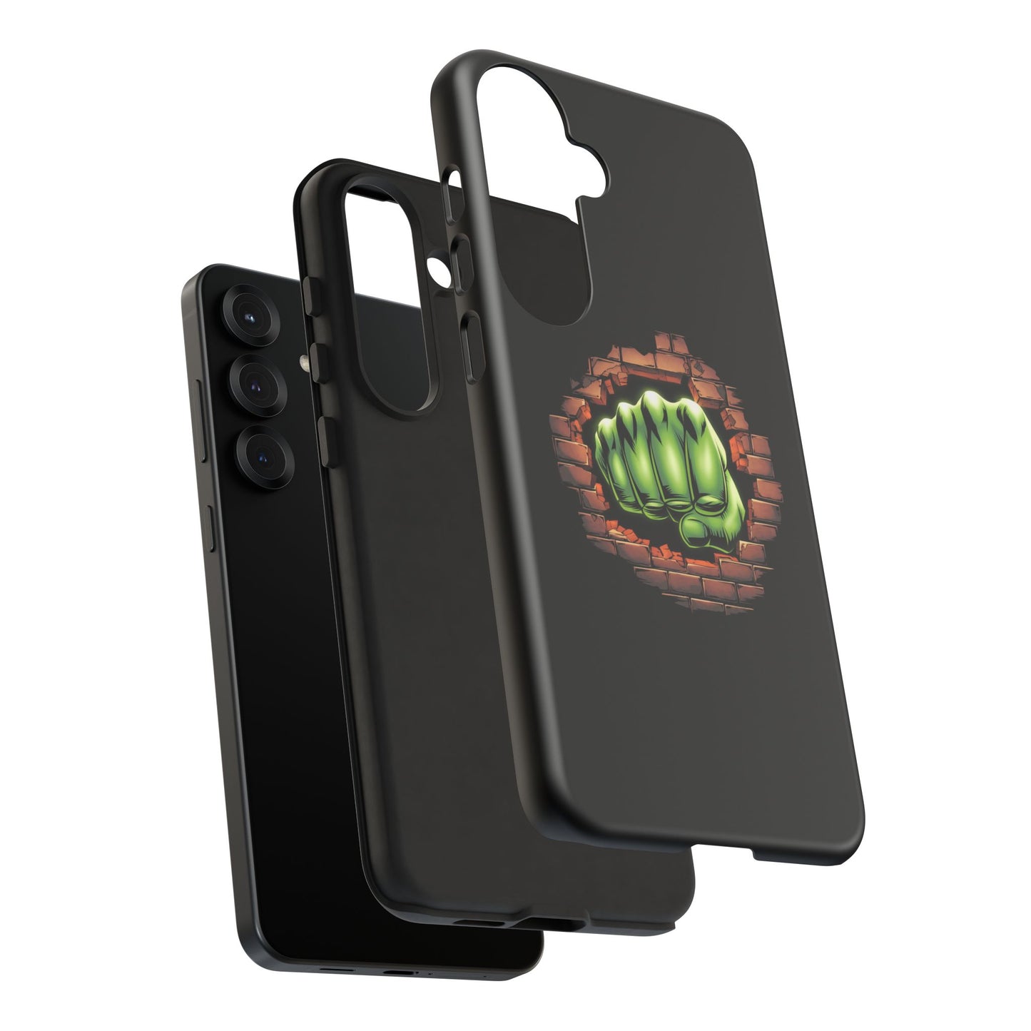 Samsung Phone Case, Green Fist Smashing Wall Design, Comic Book Phone Case, Geeky Case