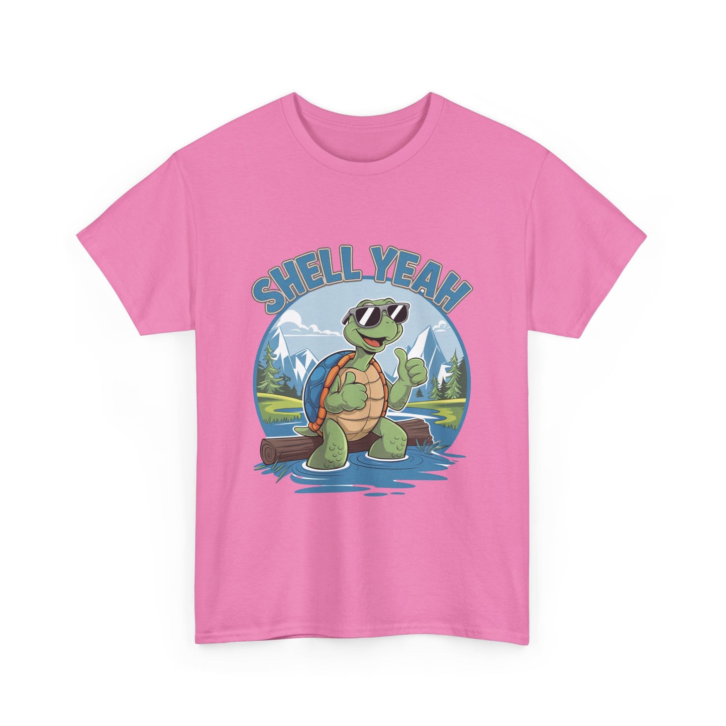 SHELL YEAH Turtle T-Shirt | Funny Cute Turtle Nature Graphic Tee | Handmade Animal Lover Gift | Eco Outdoor Adventure Shirt