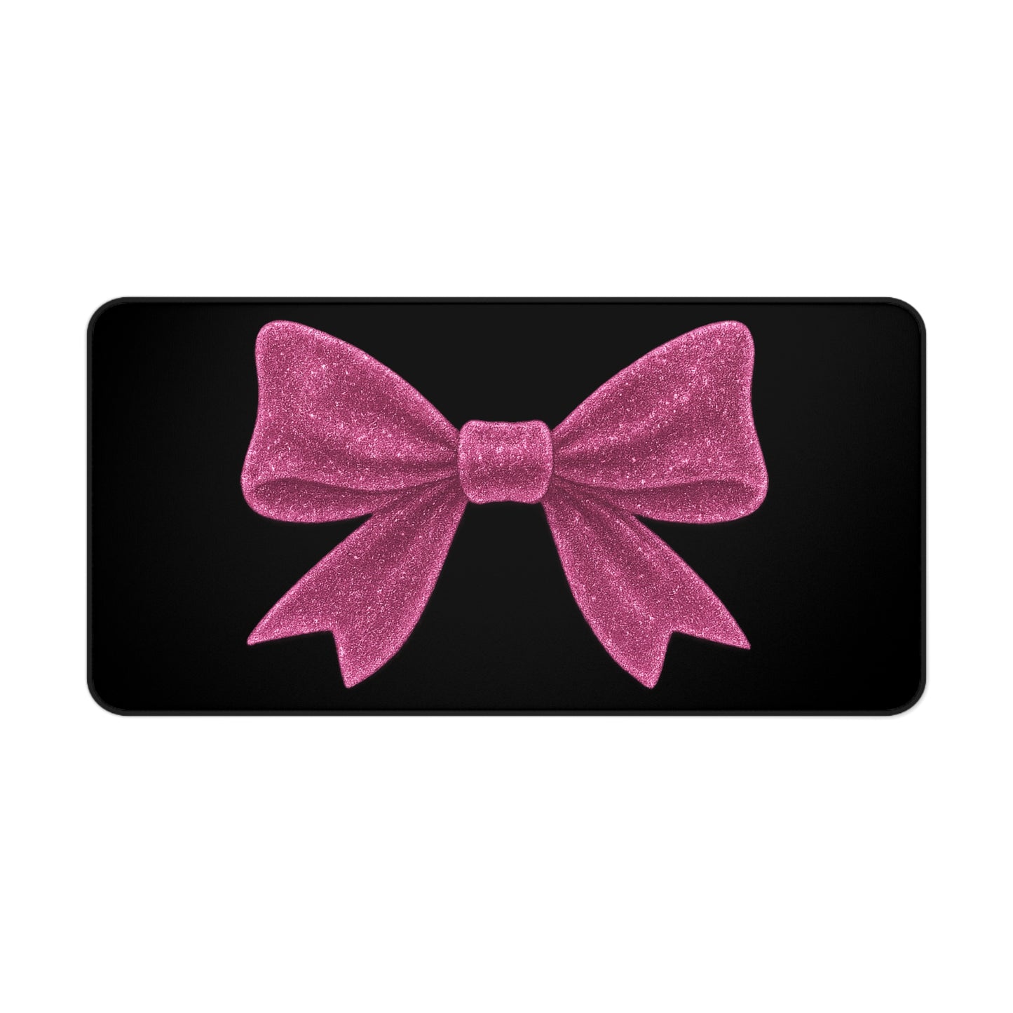 Pink Glitter Bow Desk Mat β Coquette Aesthetic Mouse Pad XL β Cute Girly Office Decor β Soft Girl Gaming Desk Mat β Pinkcore Desk Accessory