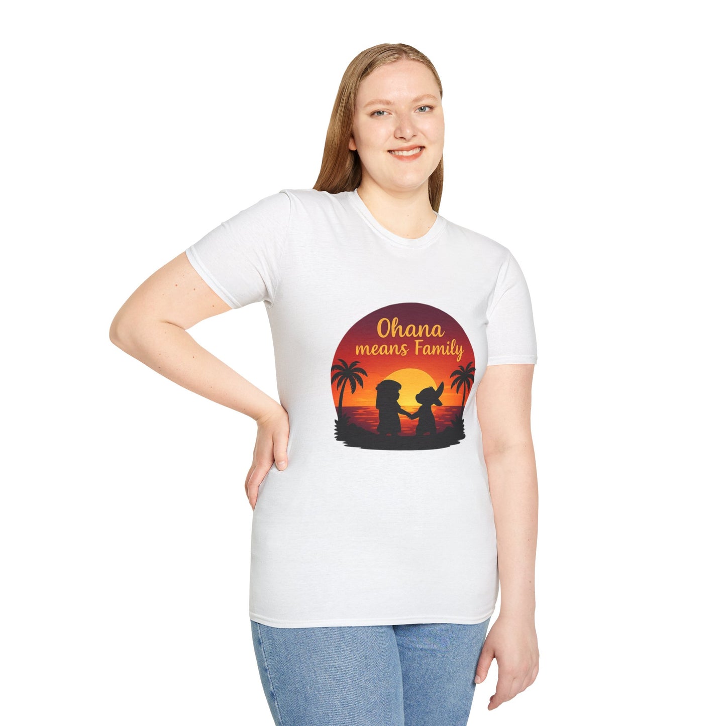 Ohana Means Family Shirt - Cute Sunset Graphic Tee, Hawaiian Family Quote Shirt, Family Inspired T-Shirt, Matching Vacation Outfit