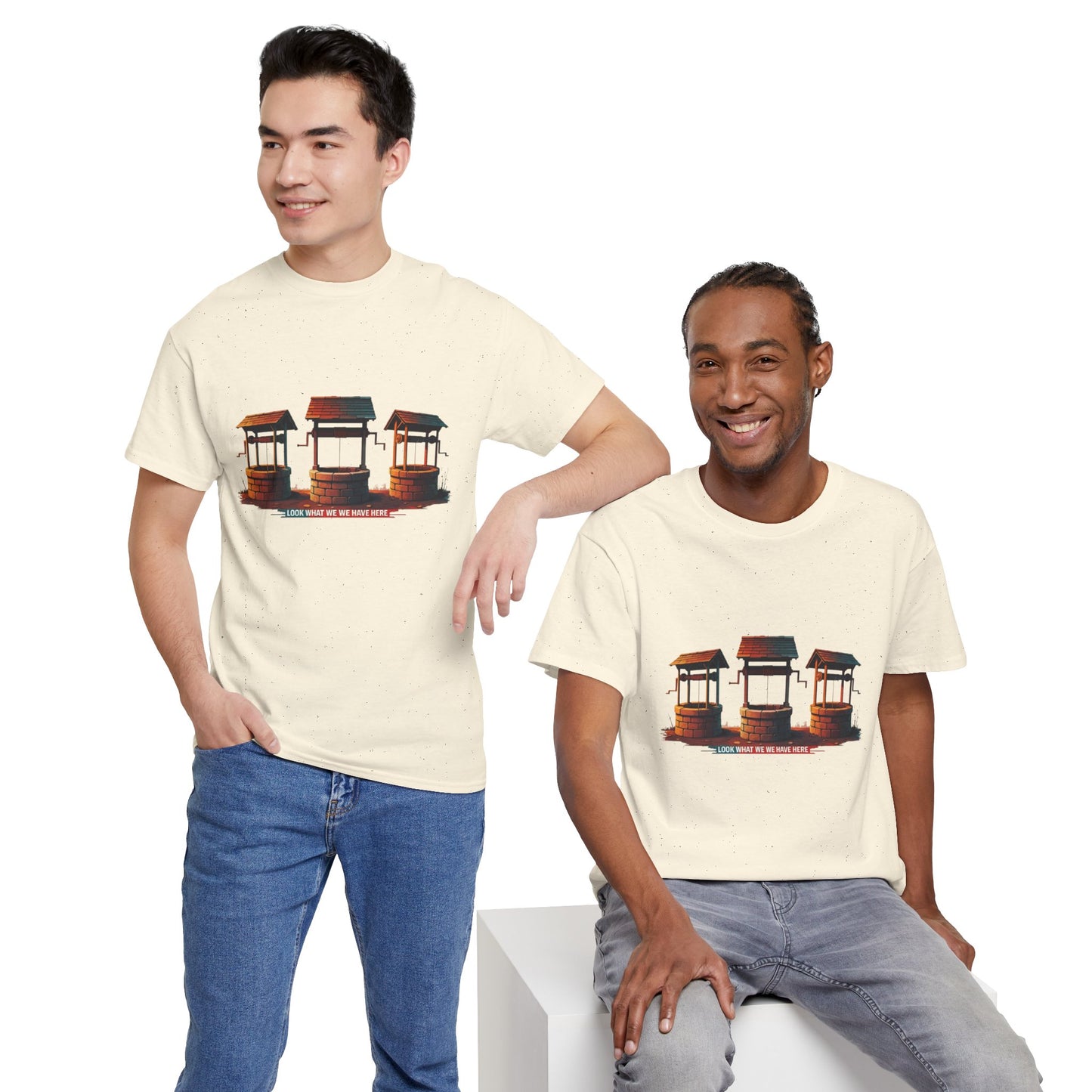 Funny “Well Well Well” T-Shirt • Pun Graphic Tee with Wishing Wells • Retro Vintage Humor Shirt • Gift for Pun Lovers & Joke Fans