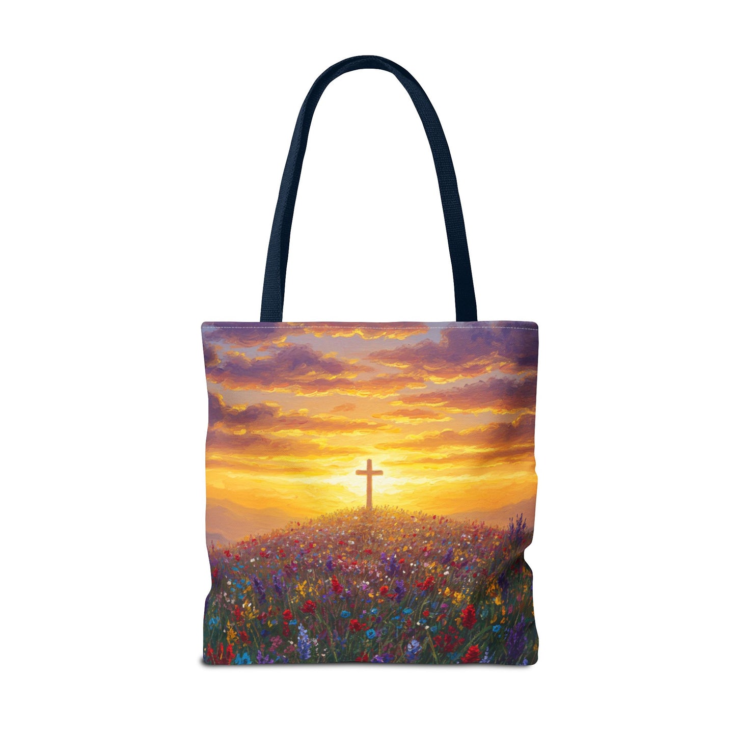Cross Painted Tote Bag Christian Bag Inspirational Tote Spiritual Bag Religious Tote Bag