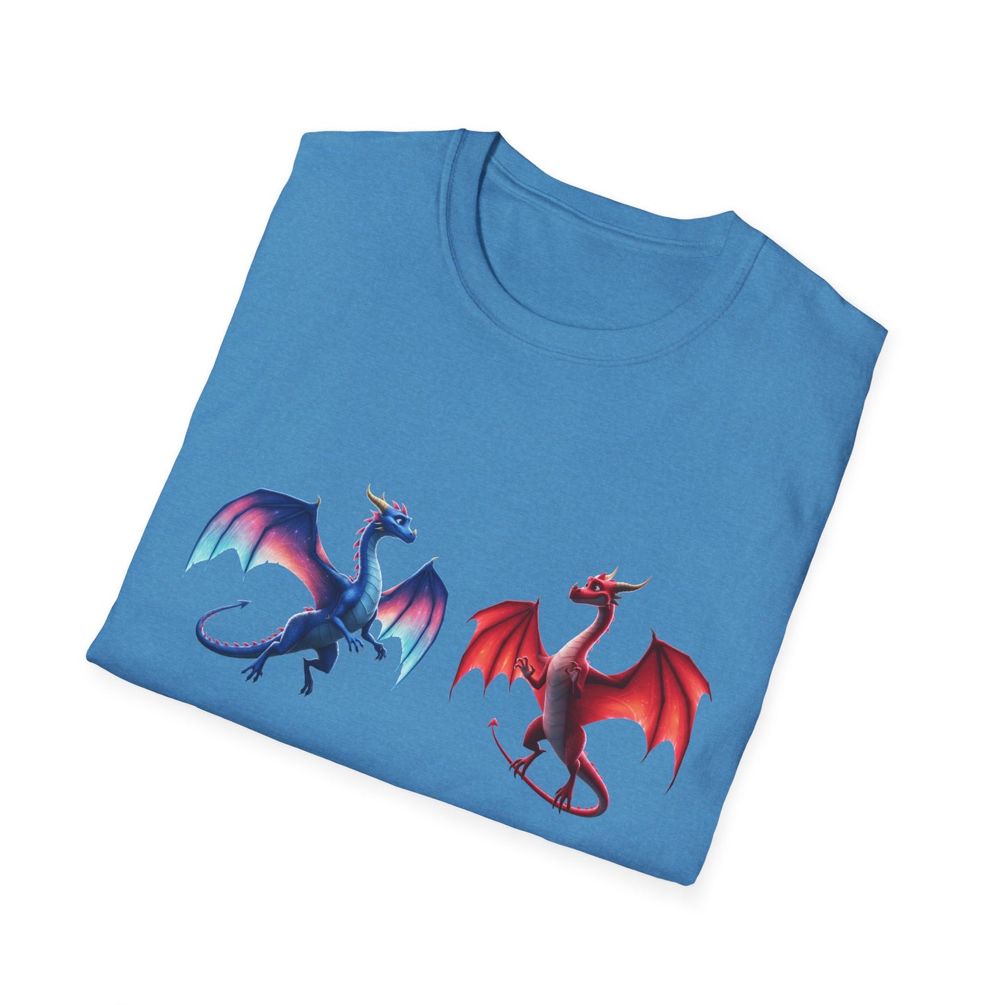 Dragon Duel Fantasy T-Shirt | Fire & Ice Dragon Graphic Tee | Unisex Gamer Shirt | DnD Gift | Cool Mythical Creature Shirt