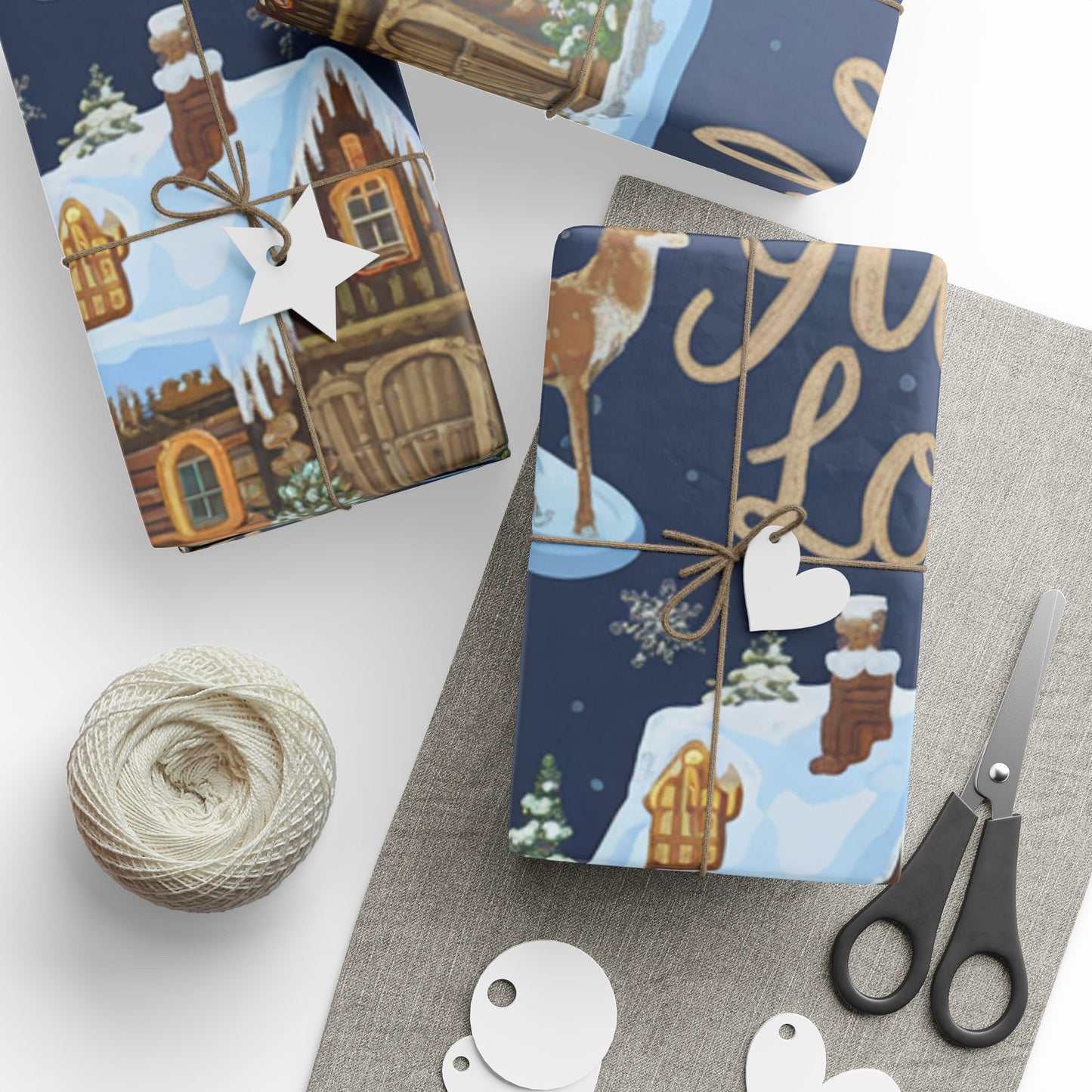 Christmas Wrapping Papers, Holiday Gift Wrap, Festive Packaging Supplies, Xmas Present Paper, Yule Love This Design