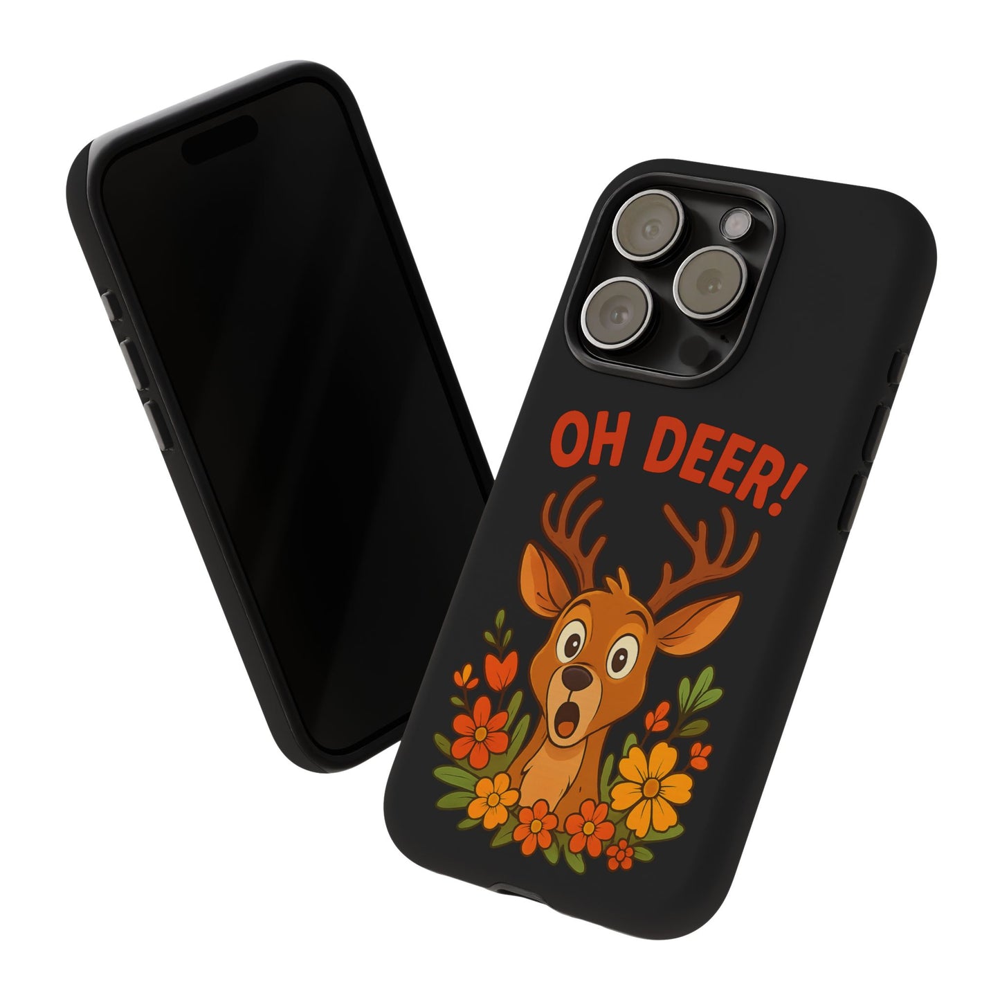 iPhone Case - Startled Deer 'Oh Deer' Nature Lover Phone Case Funny iPhone Accessory