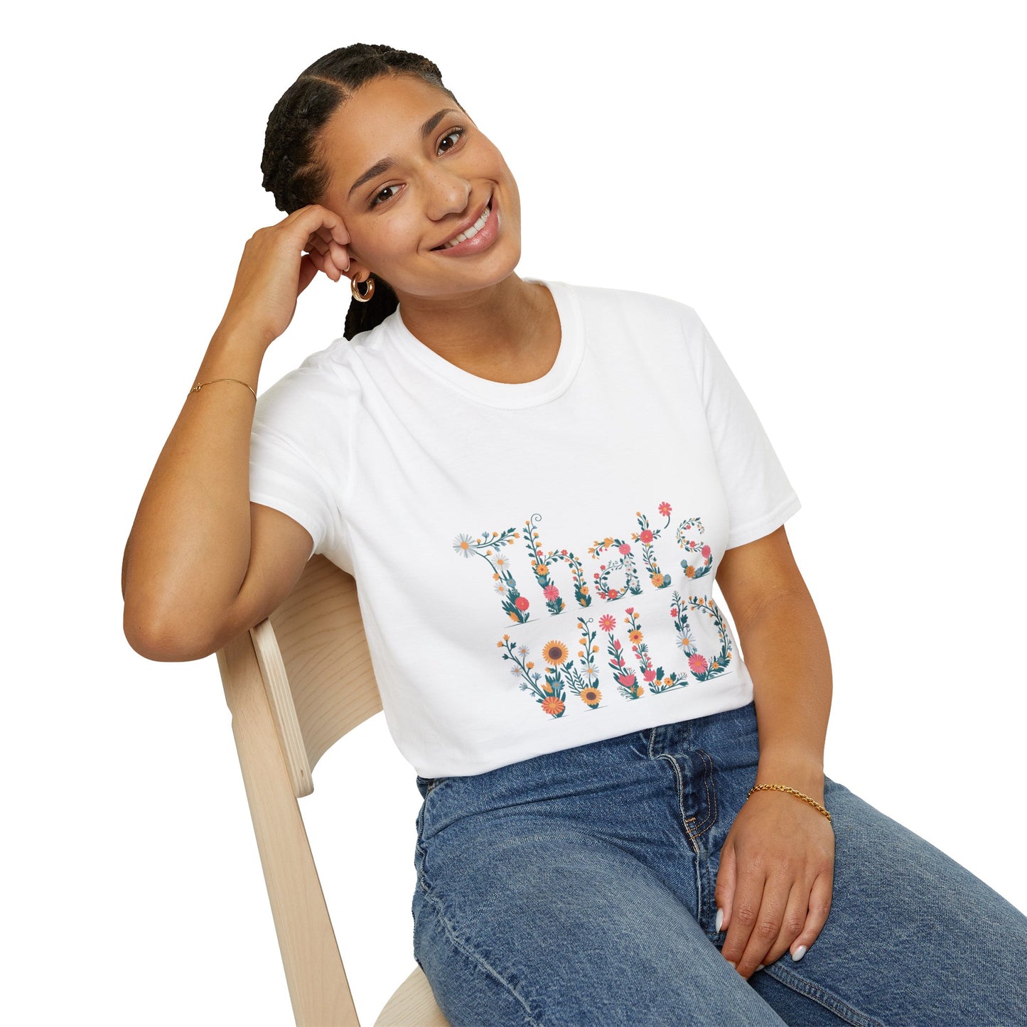 Cottagecore Floral ‘That’s Wild’ Graphic Tee • Wildflower Nature Shirt • Retro Bloom T‑shirt • Botanical Cottagecore Aesthetic Gift