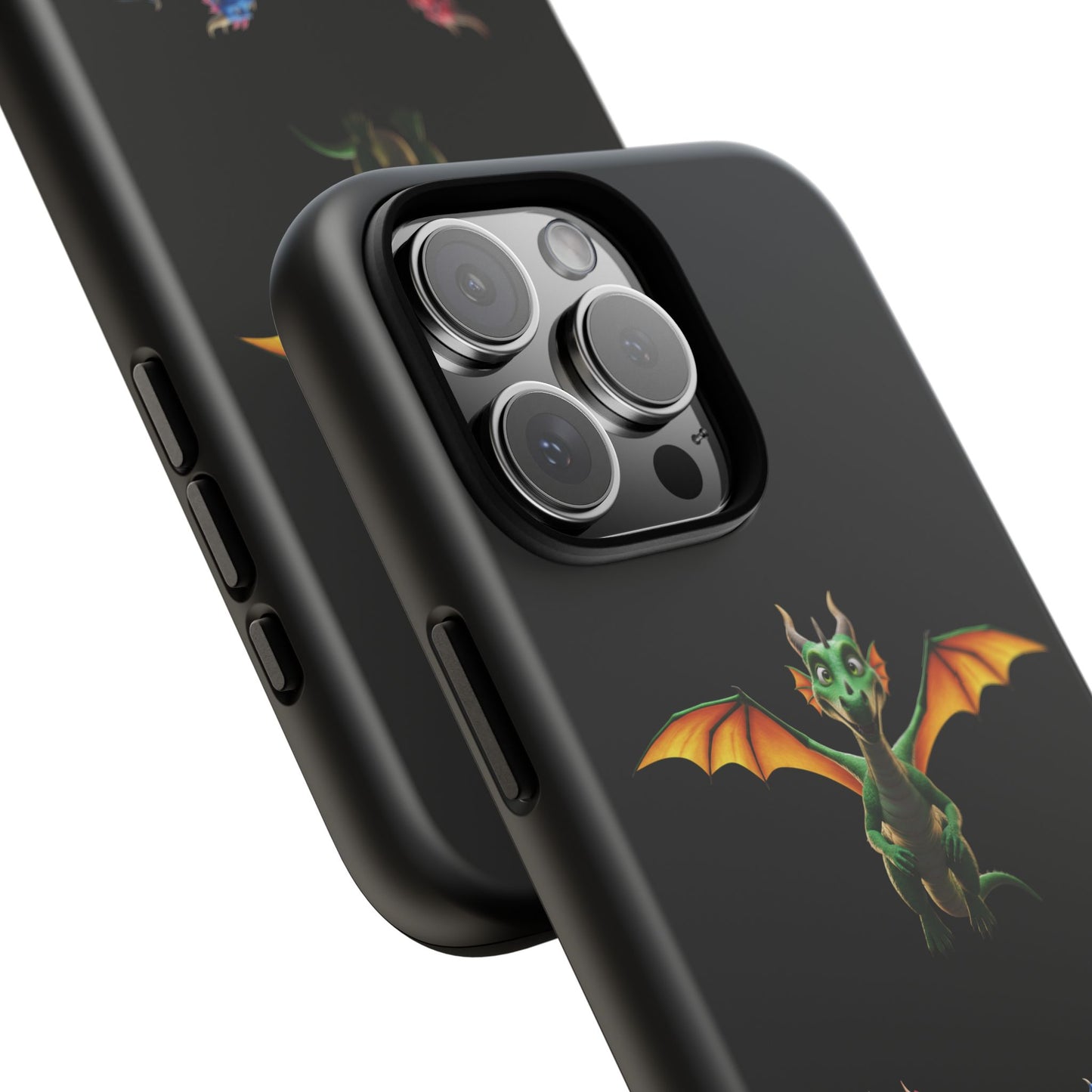 Vibrant Fantasy Dragon iPhone Case - Tough Armor Cover for iPhone 15/14/13 - Colorful Mythical Wings Gift for Dragon Lovers