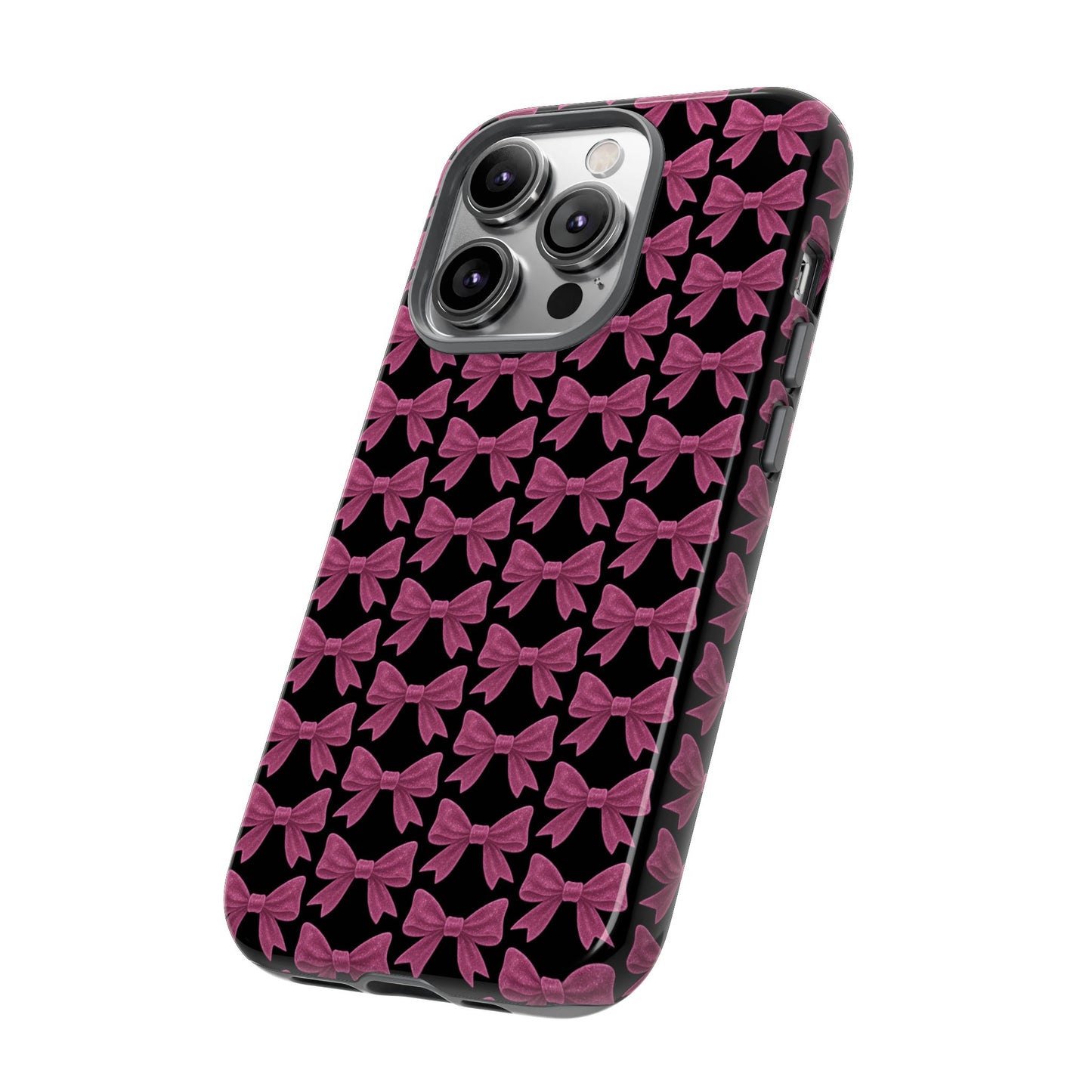 Pink Bow iPhone Case Coquette Aesthetic Phone Cover Glossy Y2K Girly Case Soft Girl Tech Accessory Cute iPhone Gift for Her