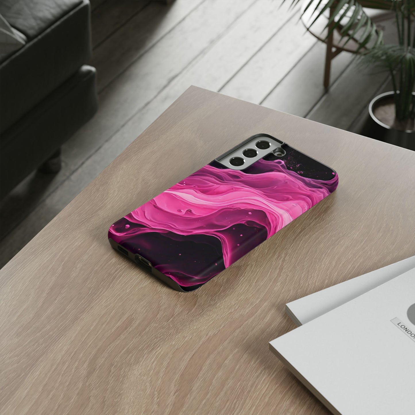 Samsung Galaxy Pink Paint Splash phone cover