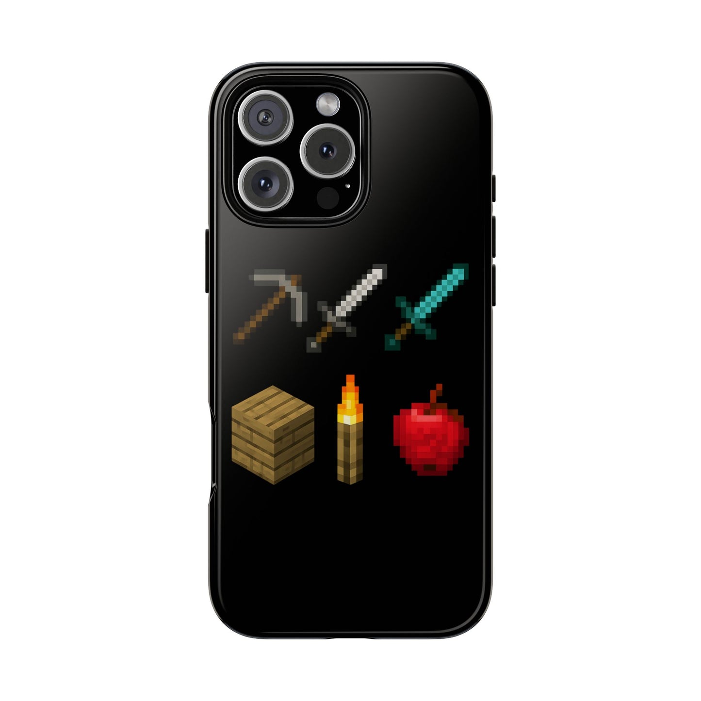 Pixel Art iPhone Case - Gaming-Inspired Tough Case for Gamers inspired by Minecraft Phone Case