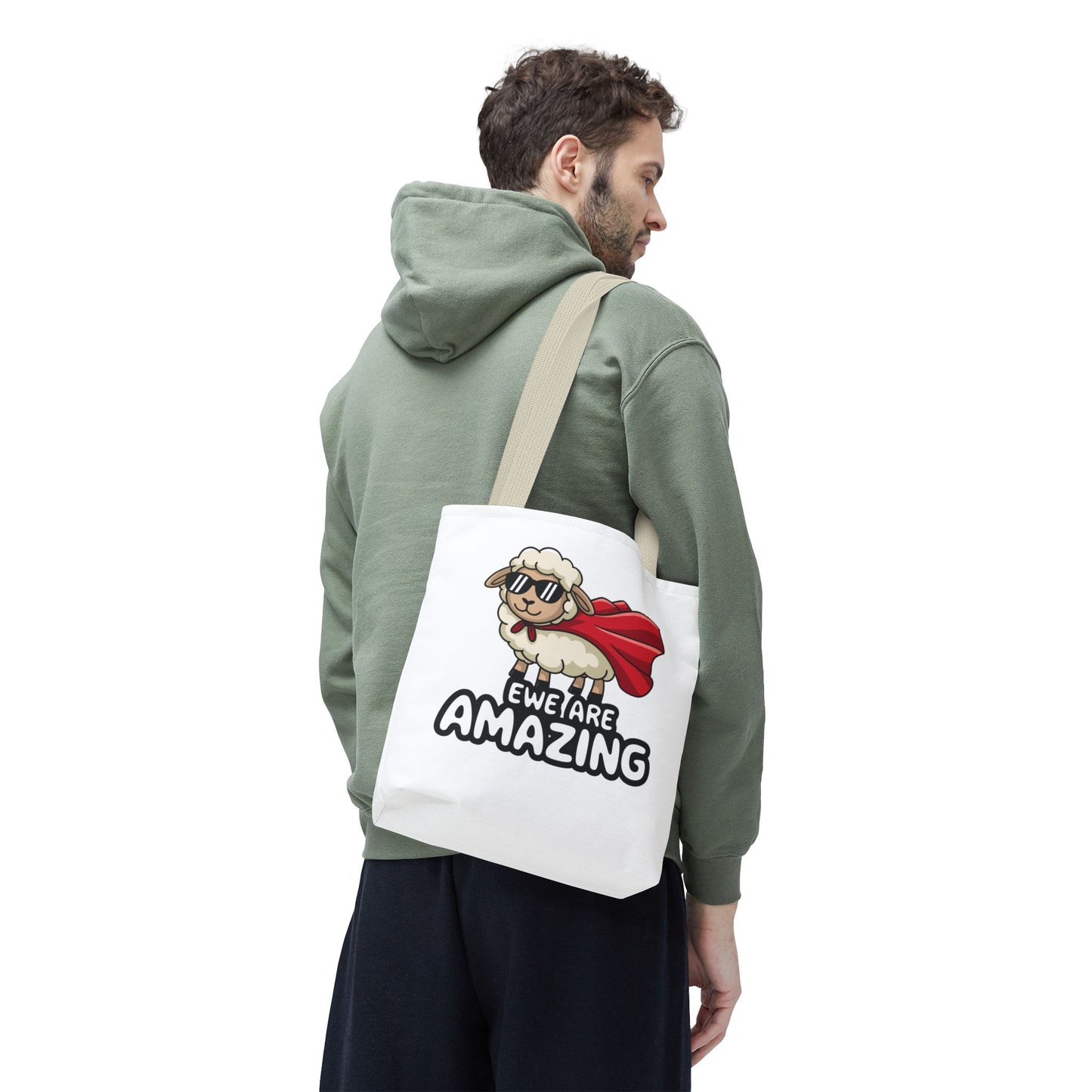 Sheep Tote Bag - Ewe Are Amazing Inspirational Bag Everyday Tote Funny Bag