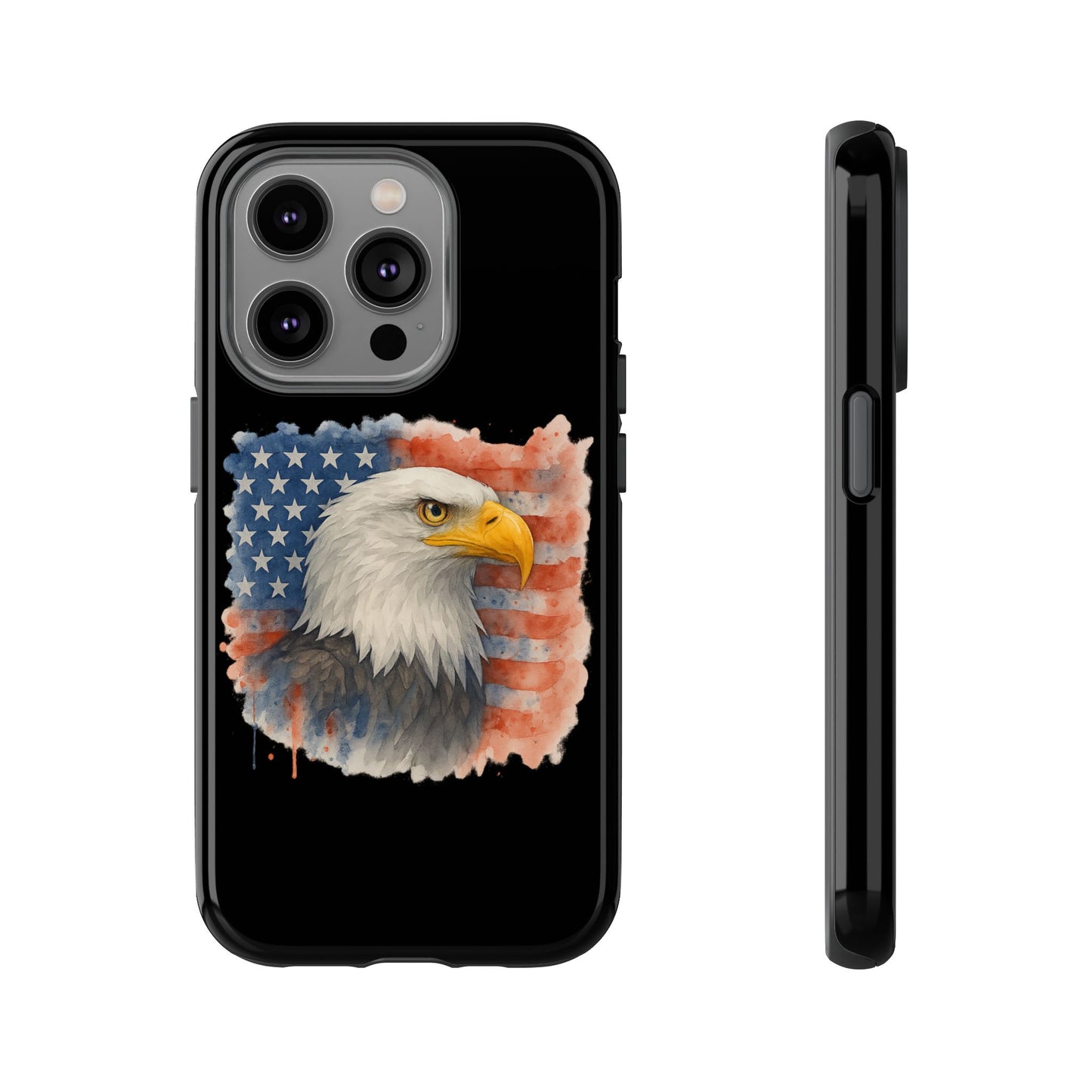 Patriotic Eagle Phone Case for iPhone - Tough Cases with American Flag Design 4th of July Case Memorial Day Veteran's Day