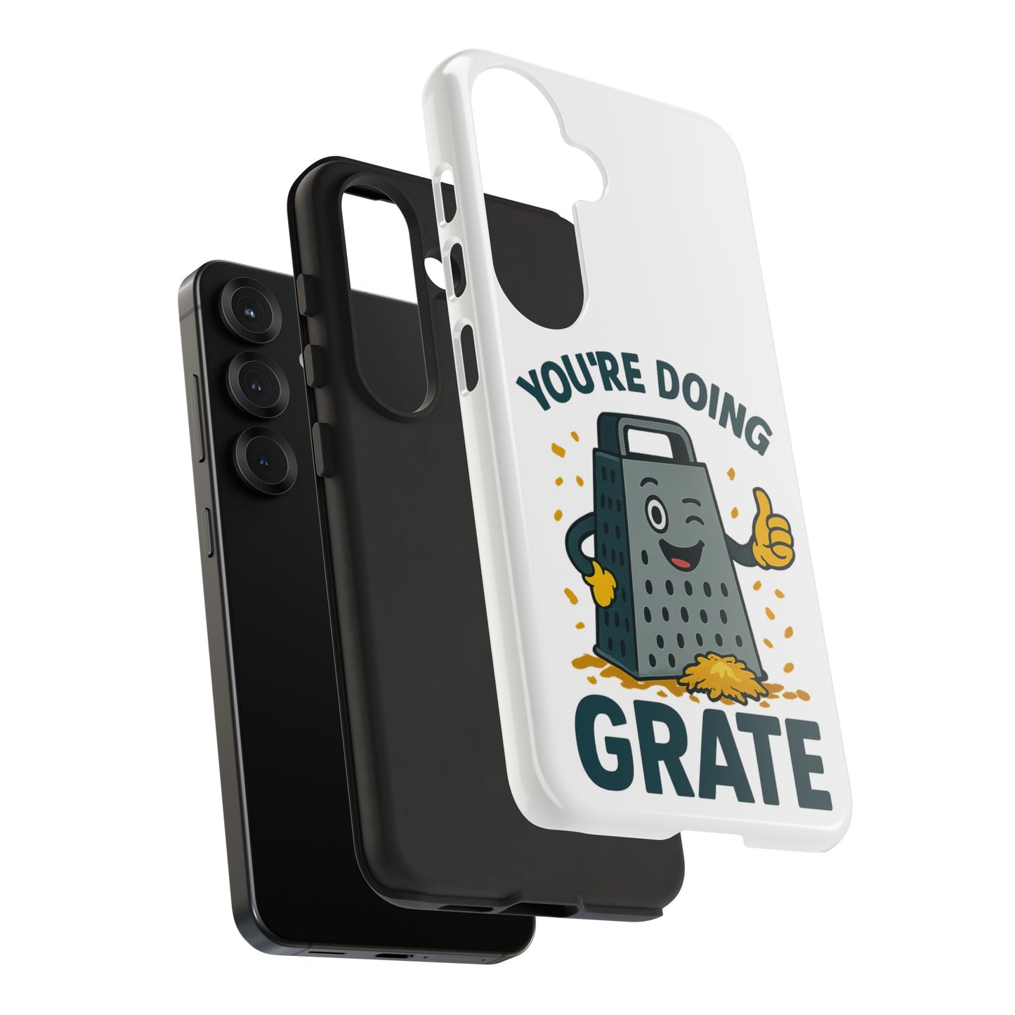 Samsung Tough Case - 'You're Doing Grate' Cheese Grater Design Phone Case for Chefs Foodie Accessory