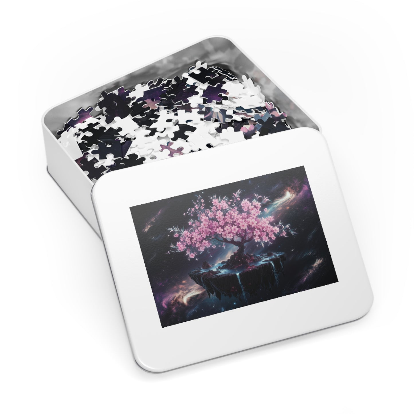 Puzzle Tin - Cherry Blossom Tree in Space