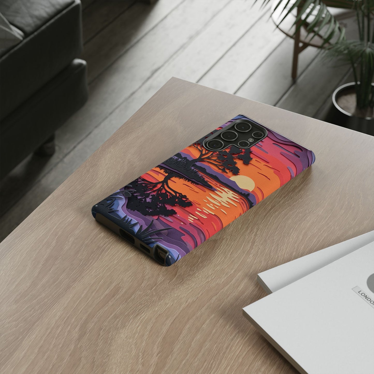 Samsung Galaxy Case - Colorful Paper Art Sunset